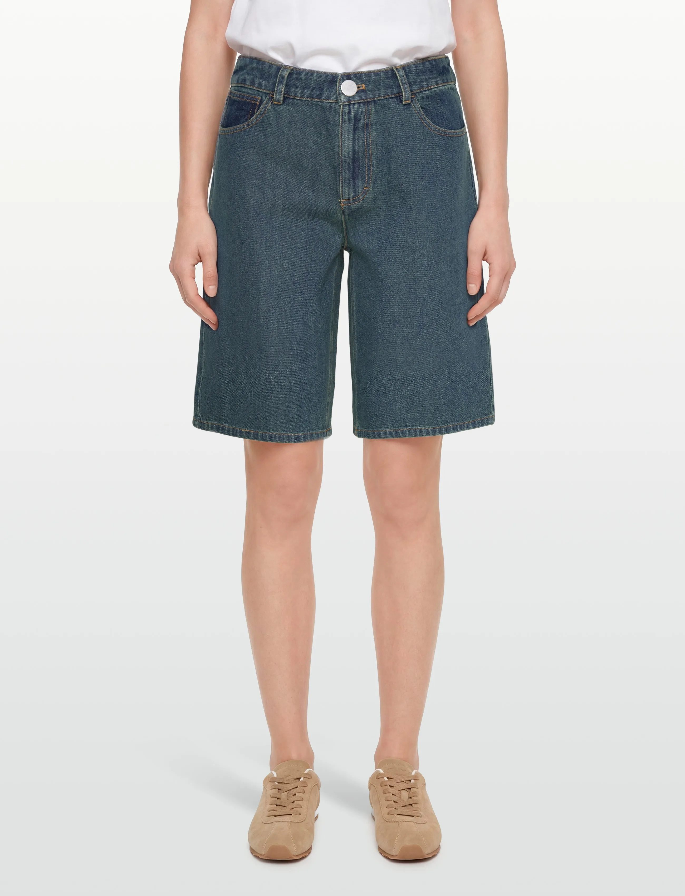 Noella - N-Katy MW Jorts - shorts - vintage blue wash - 3