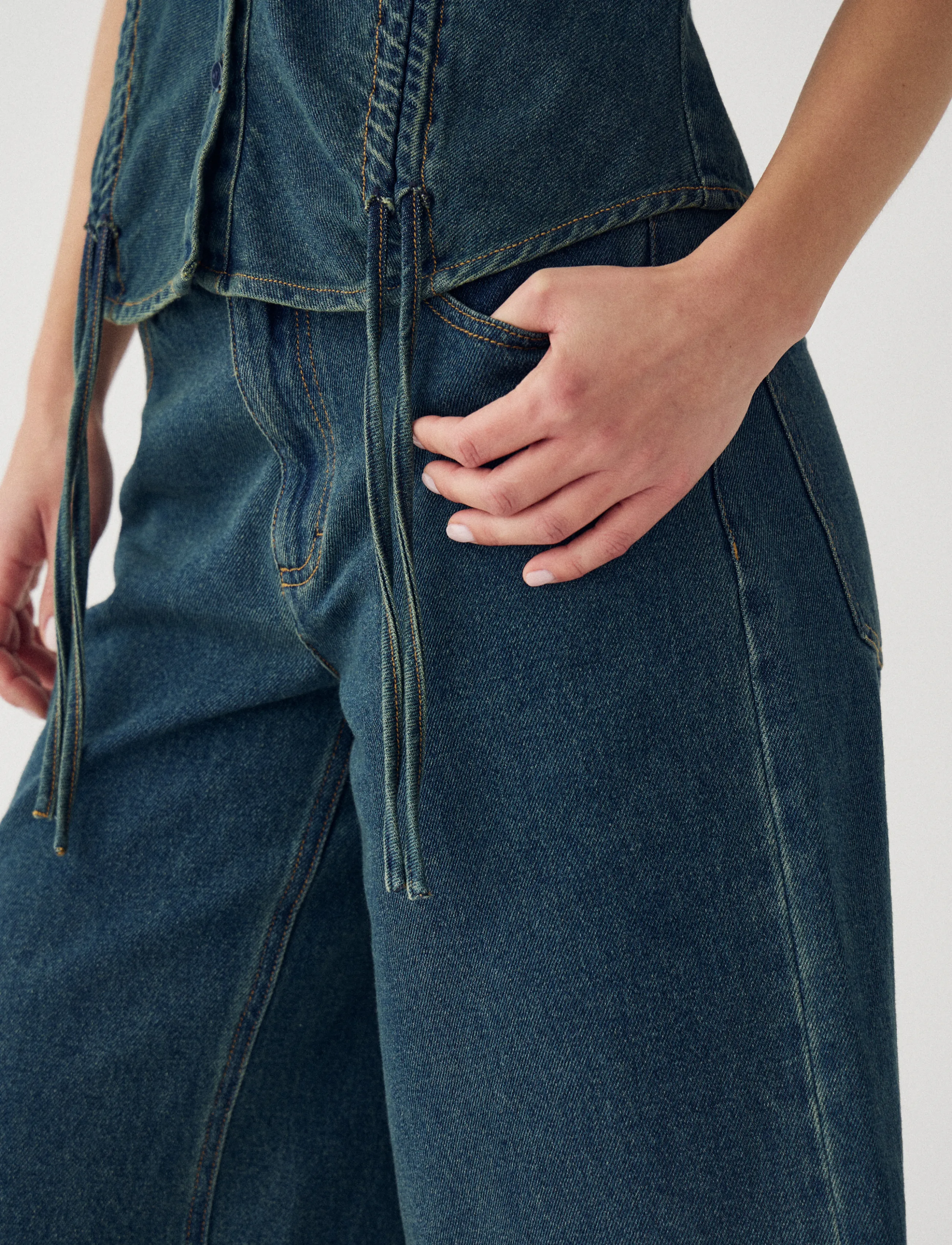 Noella - N-Katy MW Jorts - džinsiniai šortai - vintage blue wash - 4