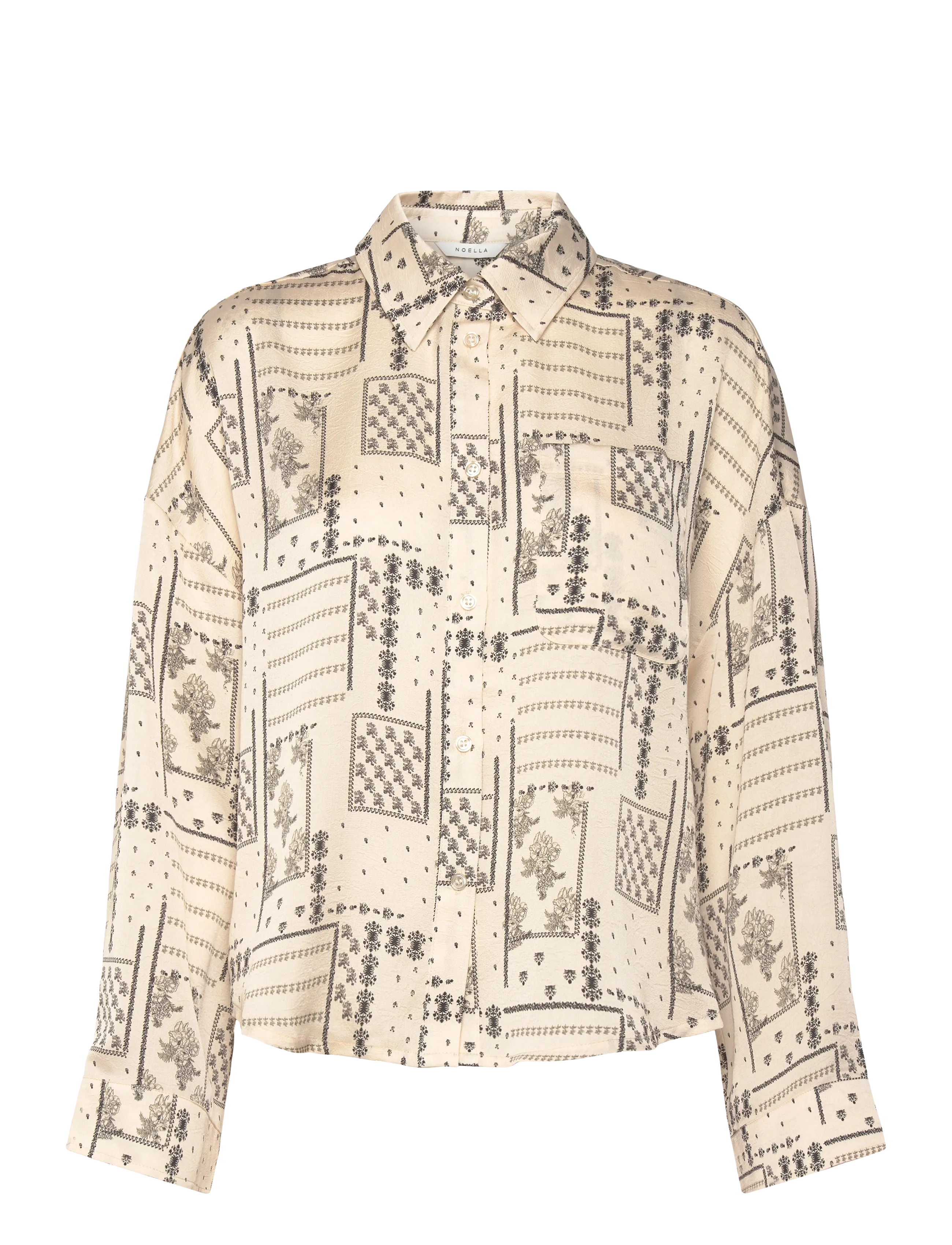Noella N-Lirinnah Shirt - Hverdags stil - DOLLY IVORY PRINT / cream