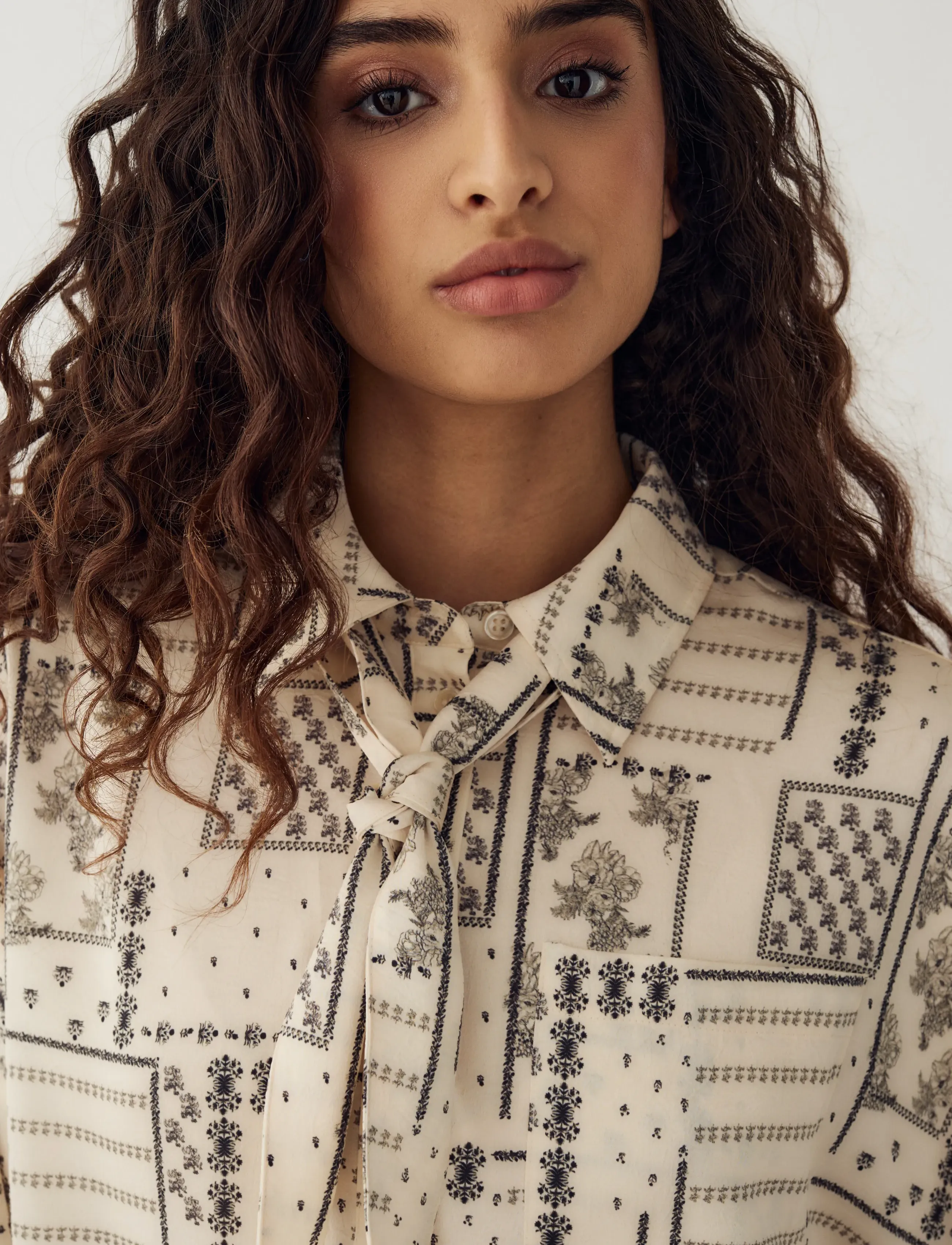 Noella - N-Lirinnah Shirt - langärmlige hemden - dolly ivory print - 4