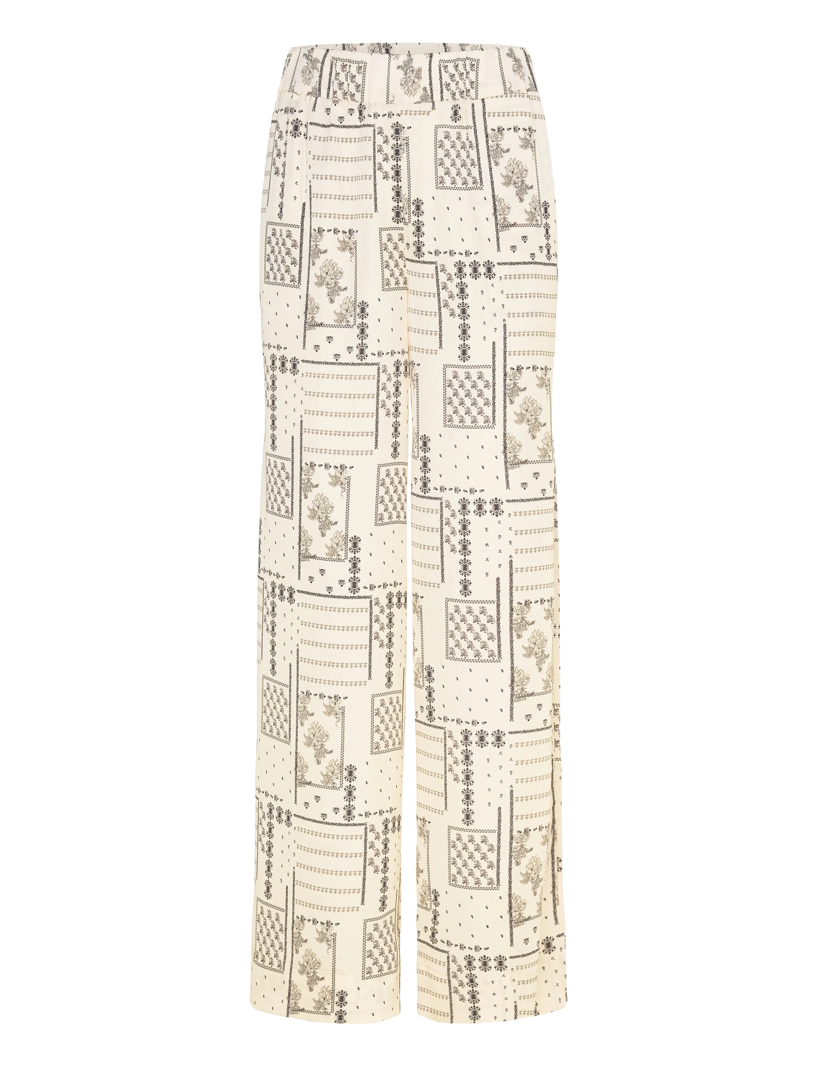 Noella N-Kameron MW Pants - Püksid - DOLLY IVORY PRINT / cream