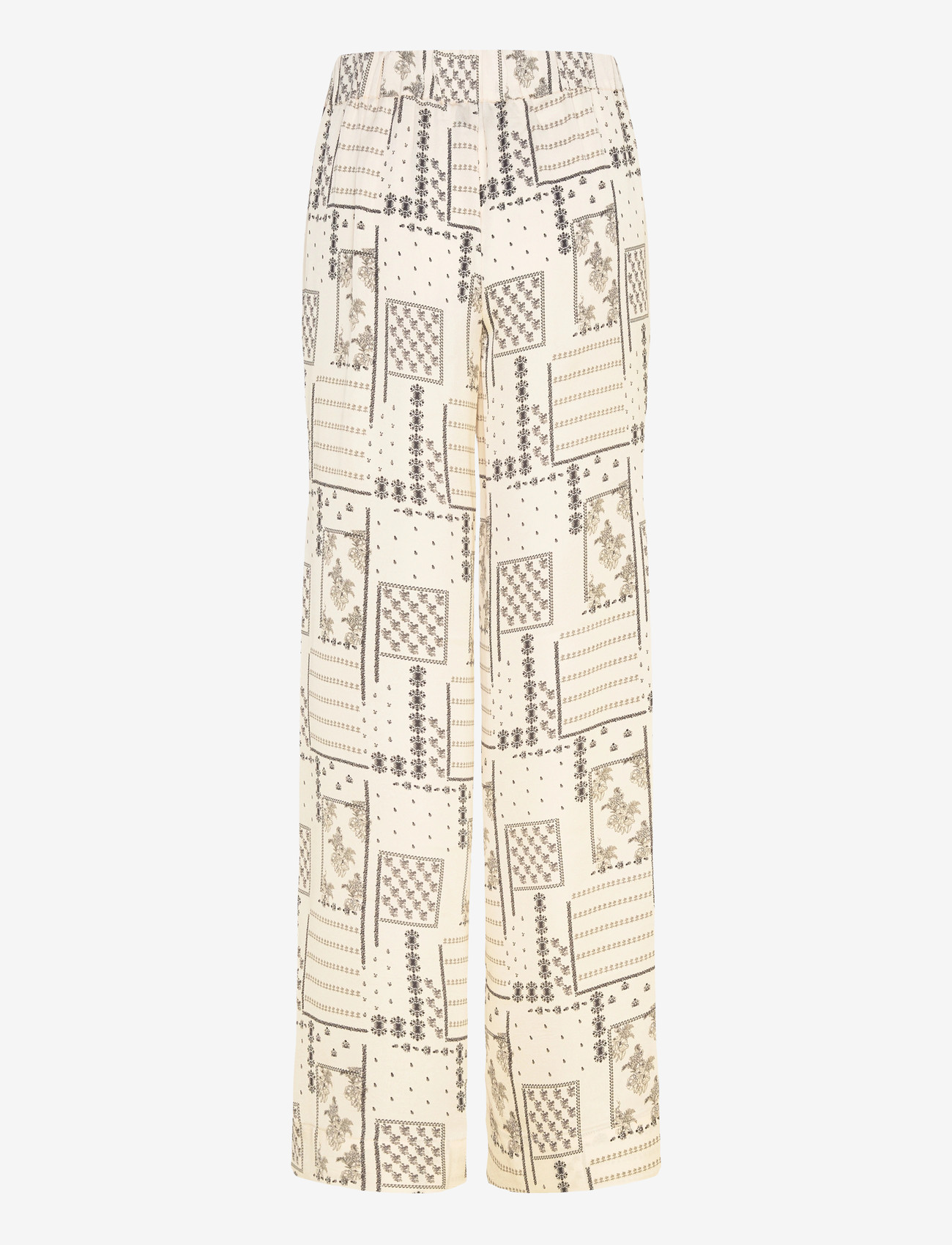 Noella - N-Kameron MW Pants - wijde broeken - dolly ivory print - 2