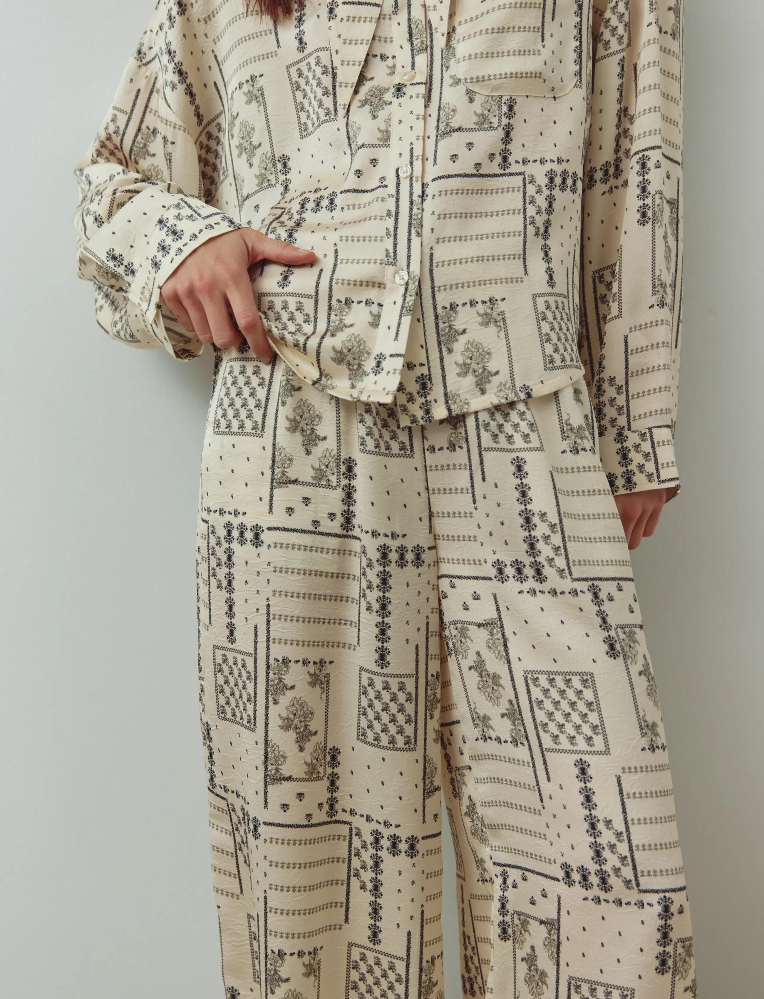 Noella N-Kameron MW Pants - Mode trends - DOLLY IVORY PRINT / cream