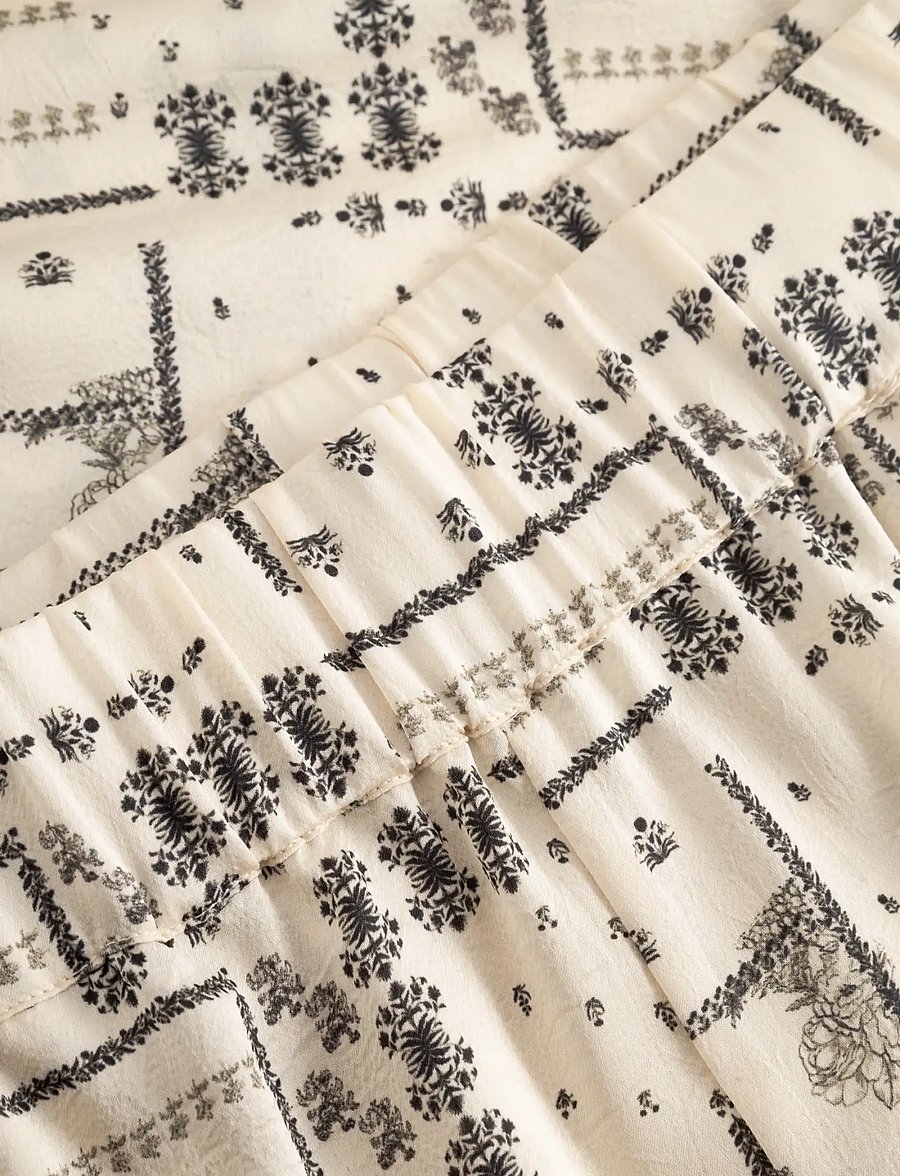 Noella - N-Kameron MW Pants - laia säärega püksid - dolly ivory print - 3