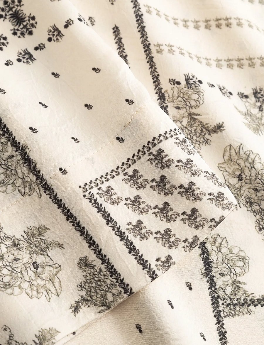 Noella - N-Kameron MW Pants - laia säärega püksid - dolly ivory print - 4
