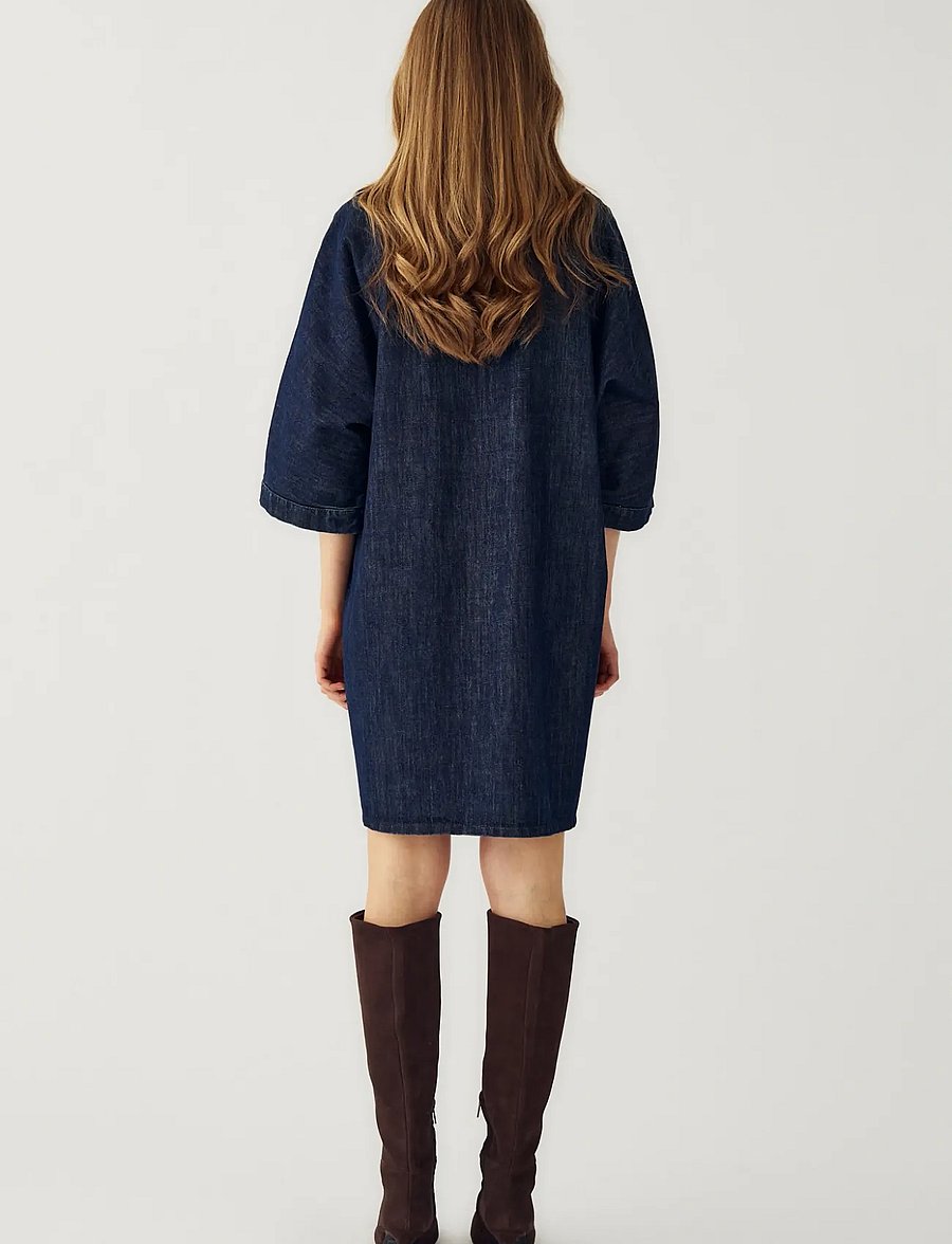 Noella - N-Leolani Dress - särkkleidid - blue wash - 3