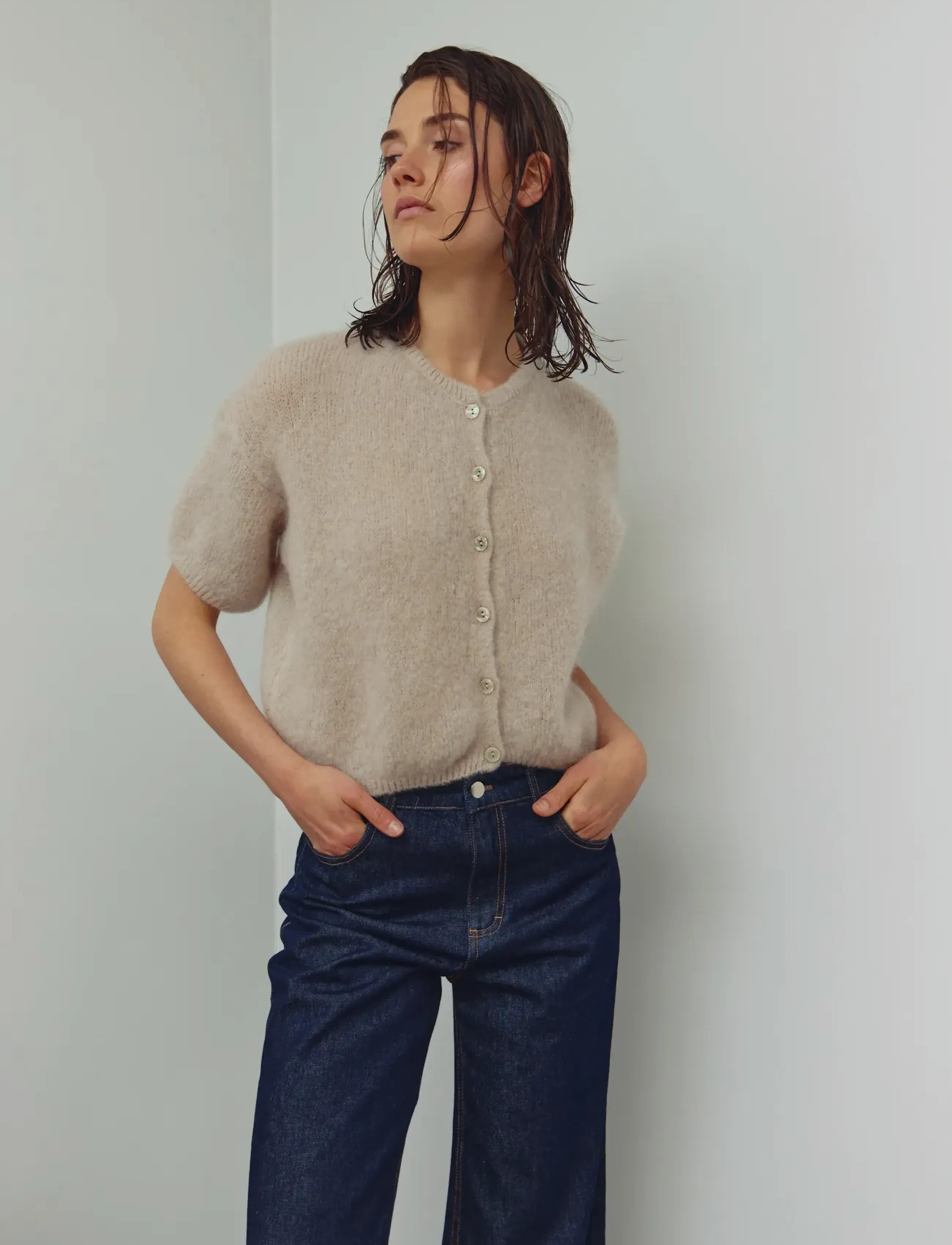 Noella - N-Lorell Knit Cardigan - cardigans - beige - 3