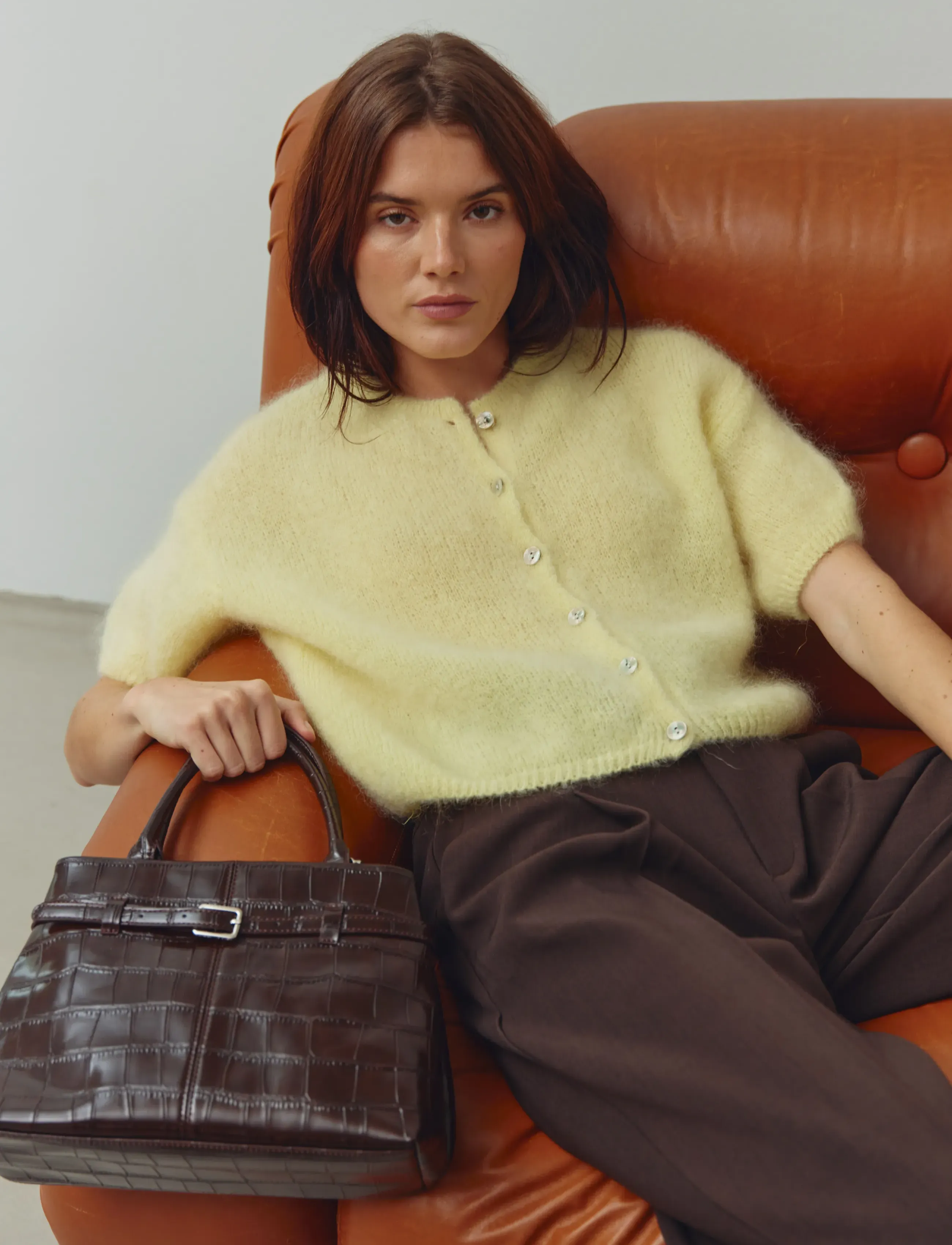 Noella - N-Lorell Knit Cardigan - cardigans - light yellow - 3