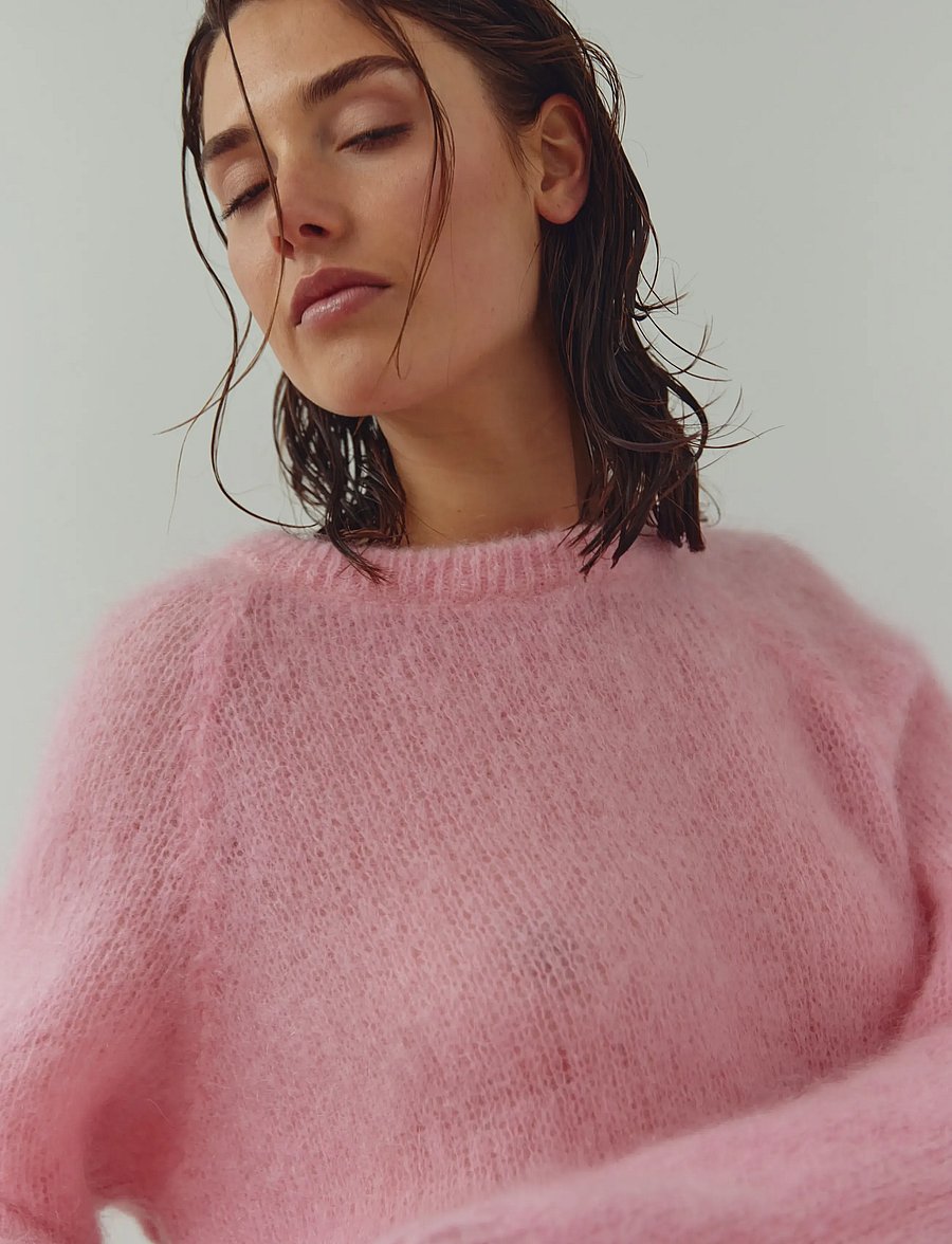 Noella - N-Latora Mohair Knit - pullover - baby pink - 3