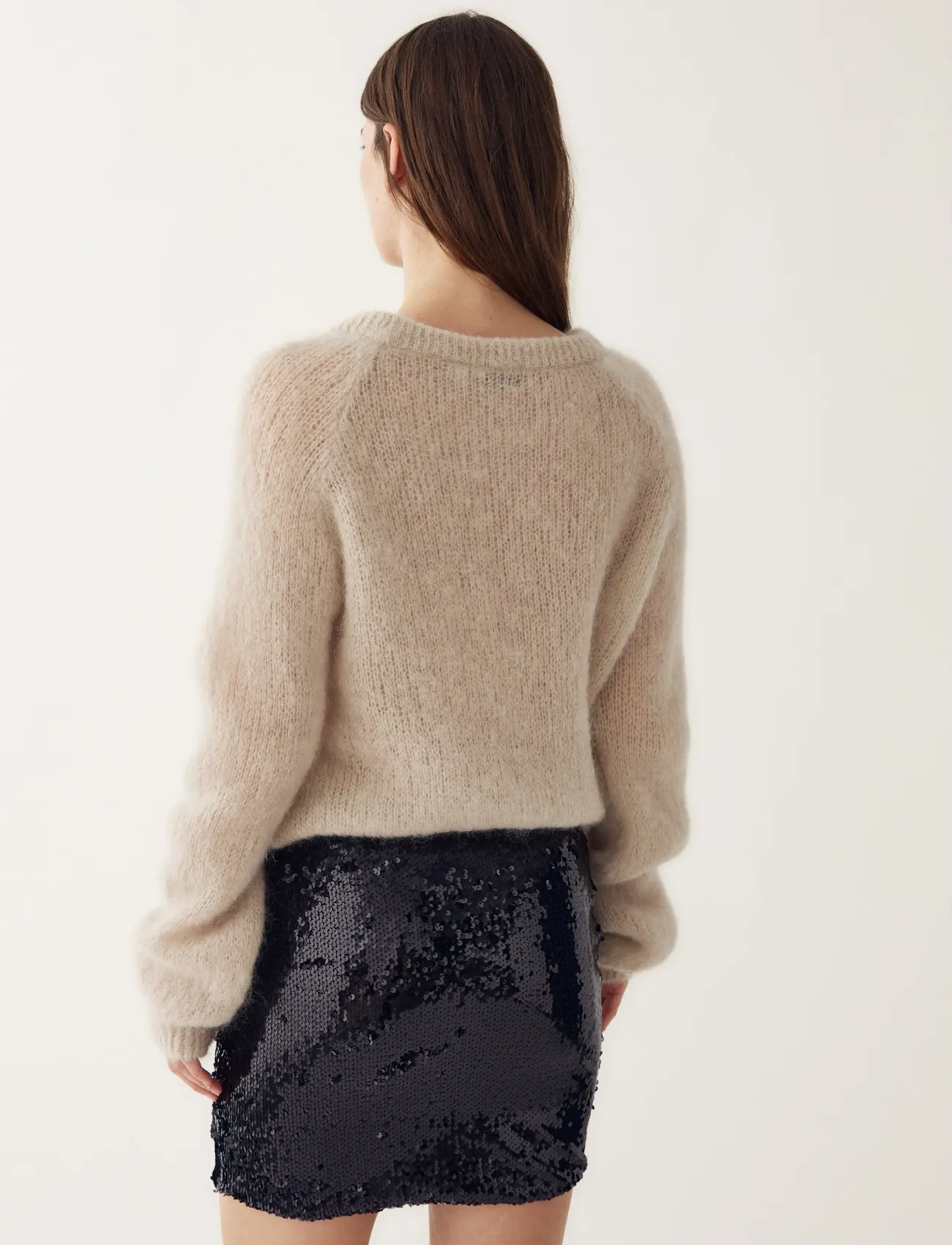 Noella - N-Latora Mohair Knit - striktrøjer - beige - 4