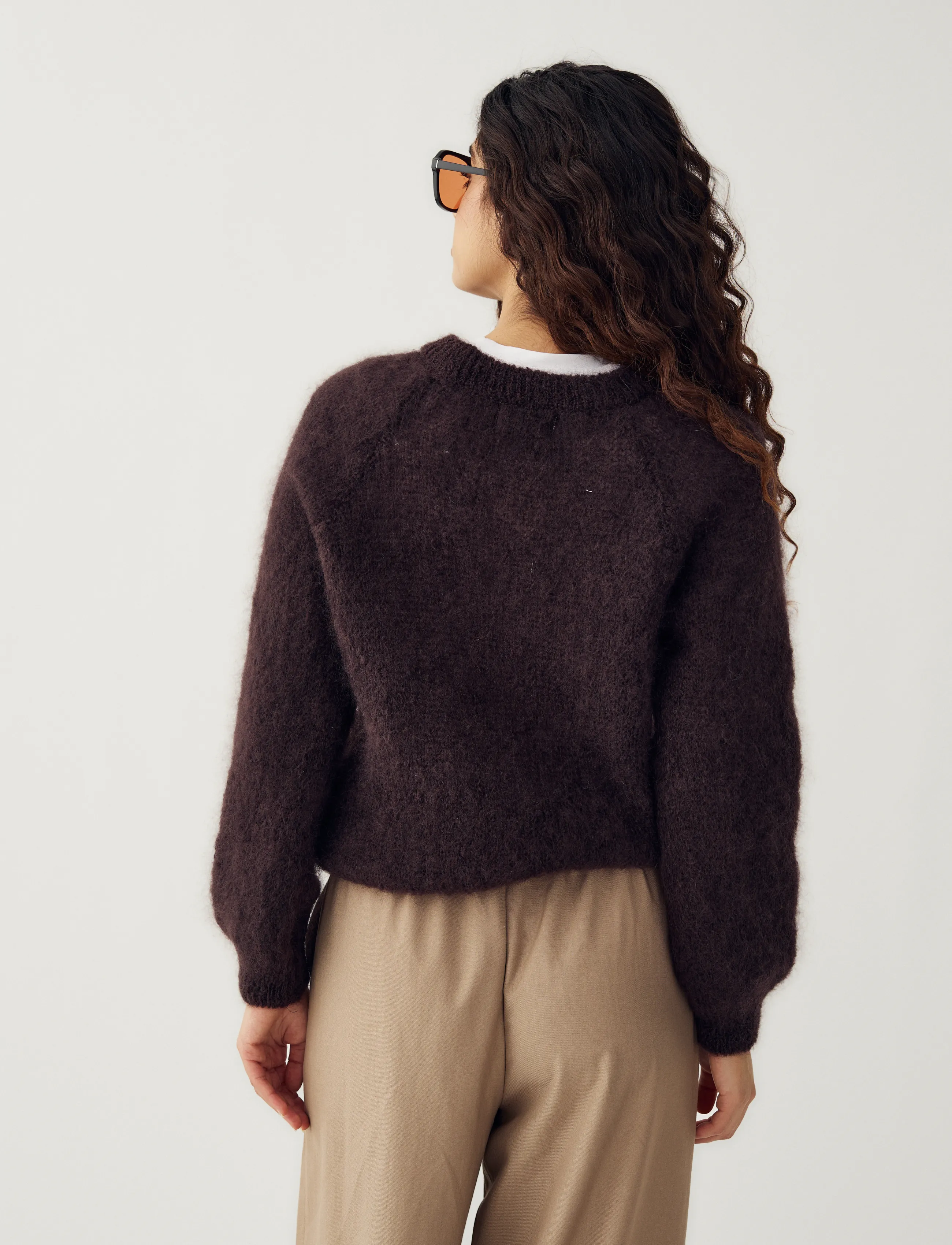 Noella - N-Latora Mohair Knit - pullover - dark brown chocolate - 4