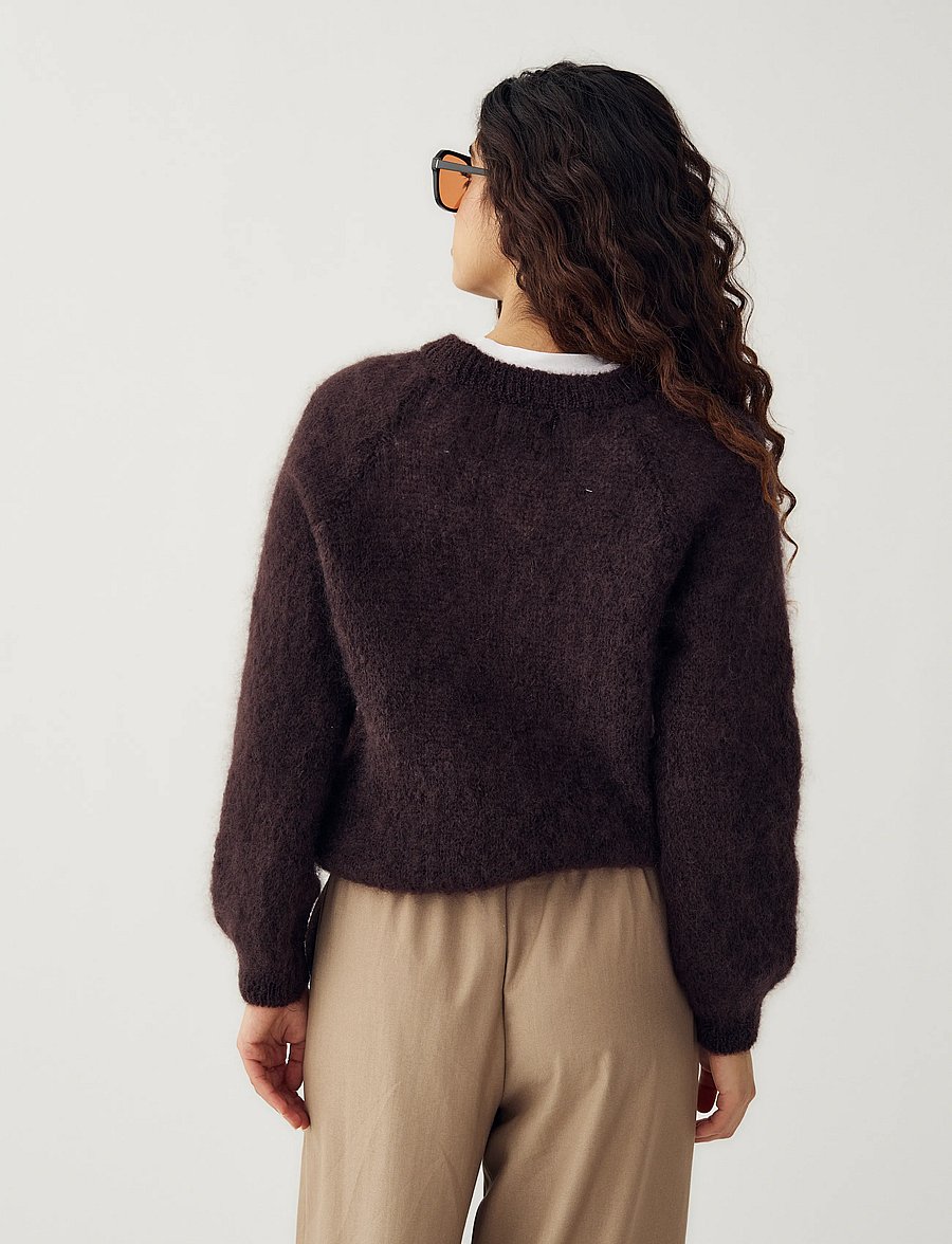 Noella - N-Latora Mohair Knit - pullover - dark brown chocolate - 4