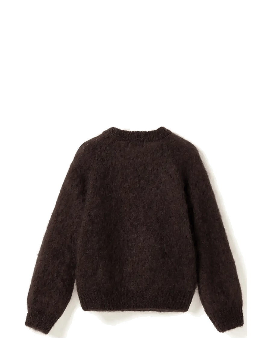 Noella - N-Latora Mohair Knit - kampsunid - dark brown chocolate - 3