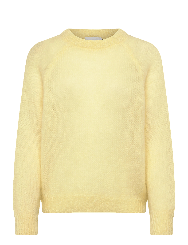 Noella - N-Latora Mohair Knit - stickade tröjor - light yellow - 1