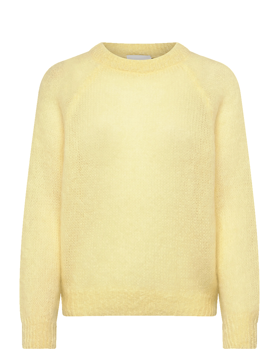 Noella - N-Latora Mohair Knit - stickade tröjor - light yellow - 1