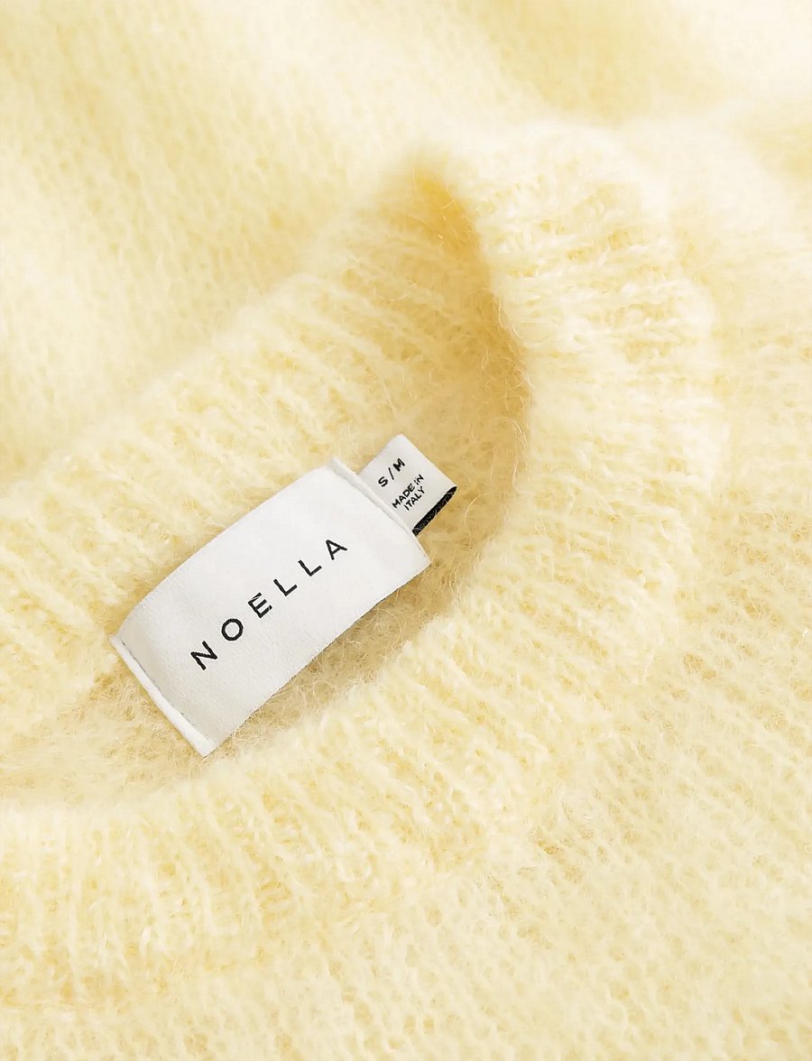 Noella - N-Latora Mohair Knit - stickade tröjor - light yellow - 5