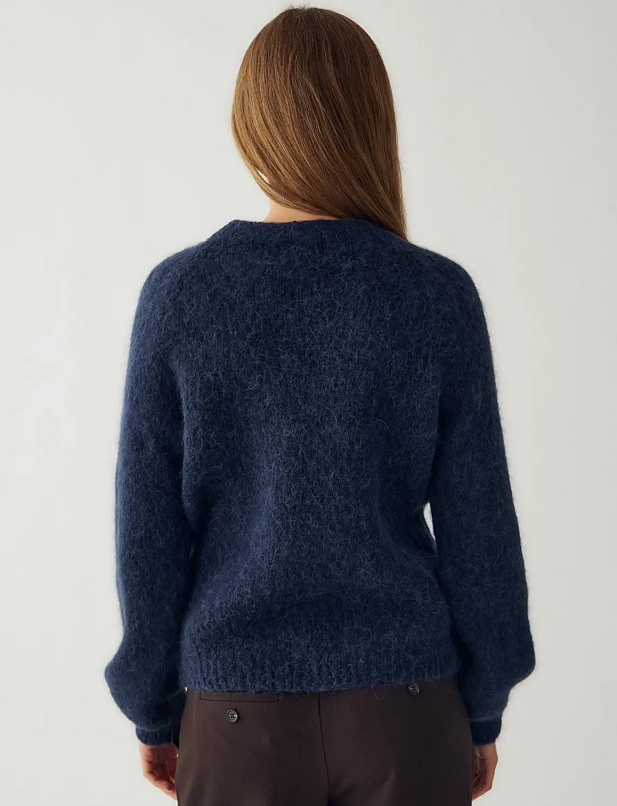 Noella - N-Latora Mohair Knit - pullover - navy - 4