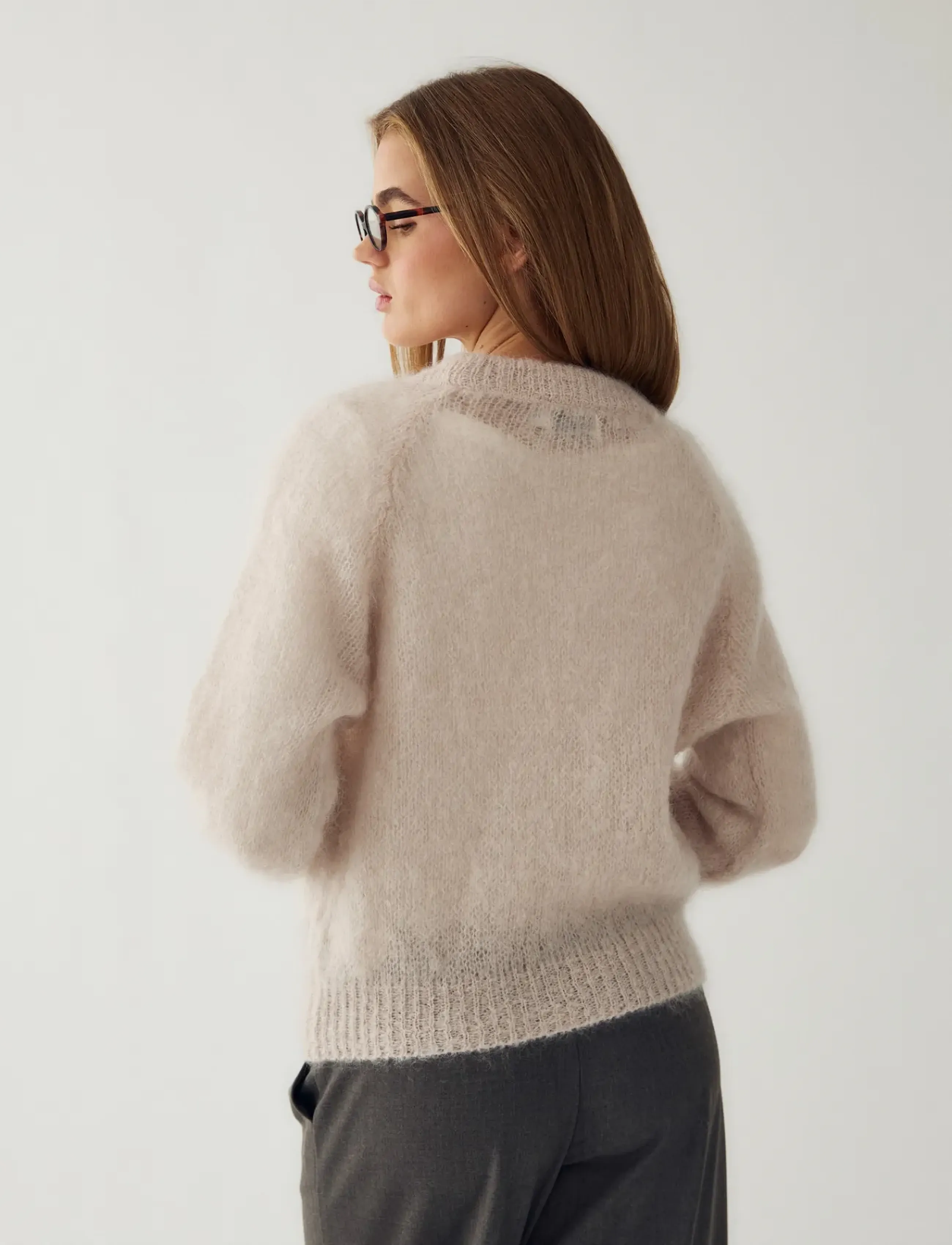 Noella - N-Latora Mohair Knit - pullover - oyster - 4