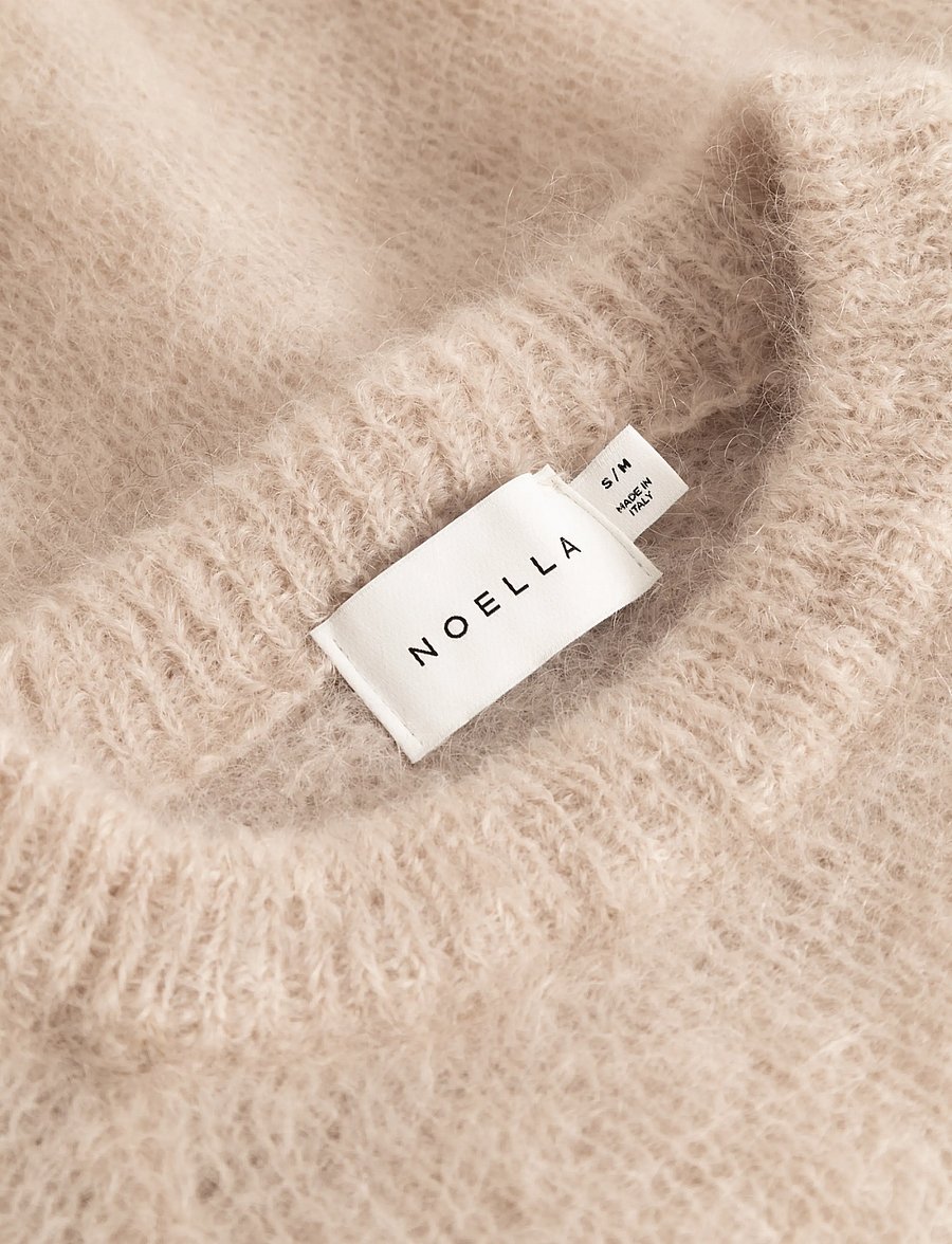 Noella - N-Latora Mohair Knit - pullover - oyster - 2