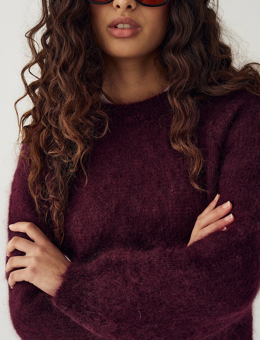 Noella - N-Latora Mohair Knit - pullover - winetasting - 3