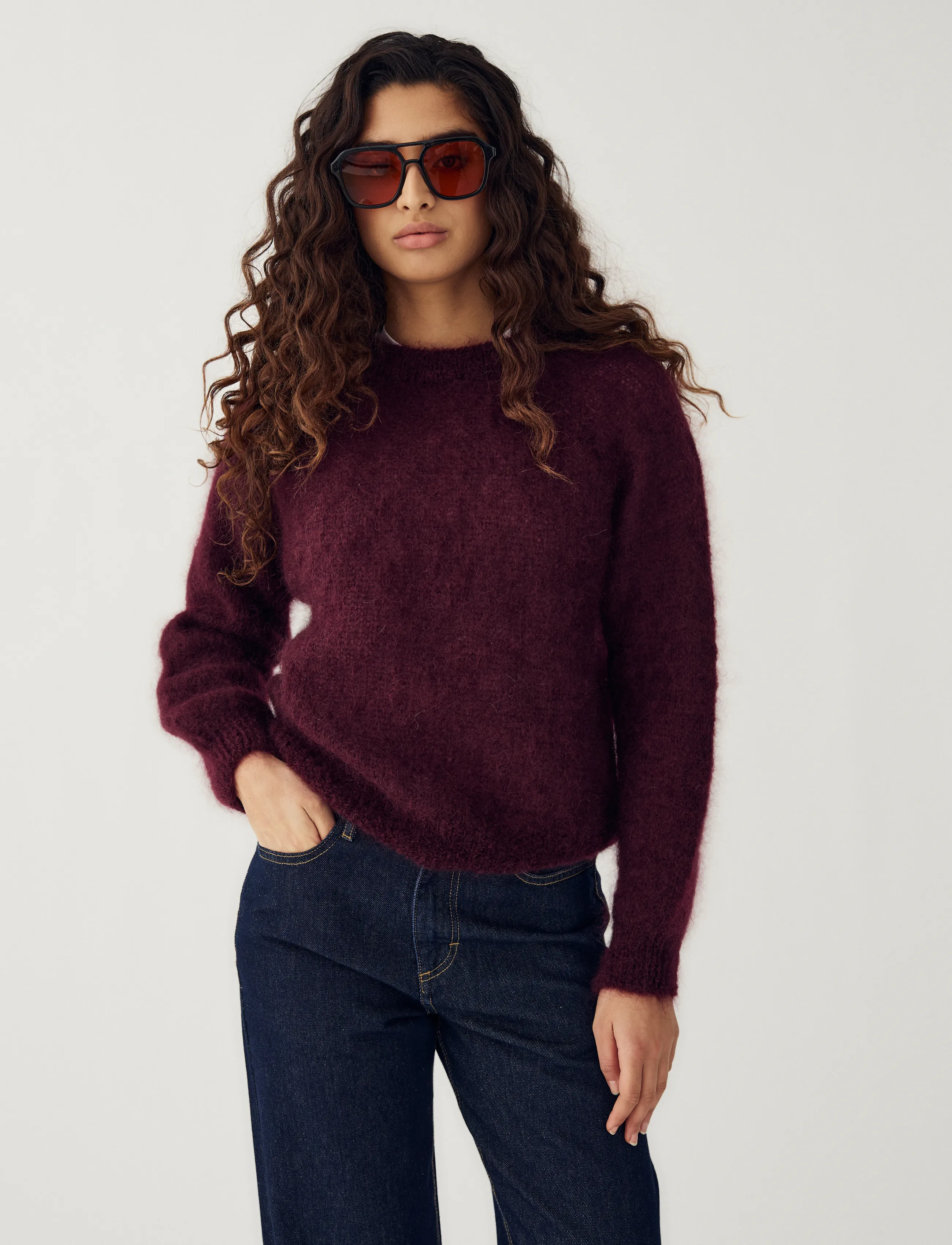 Noella - N-Latora Mohair Knit - pullover - winetasting - 5
