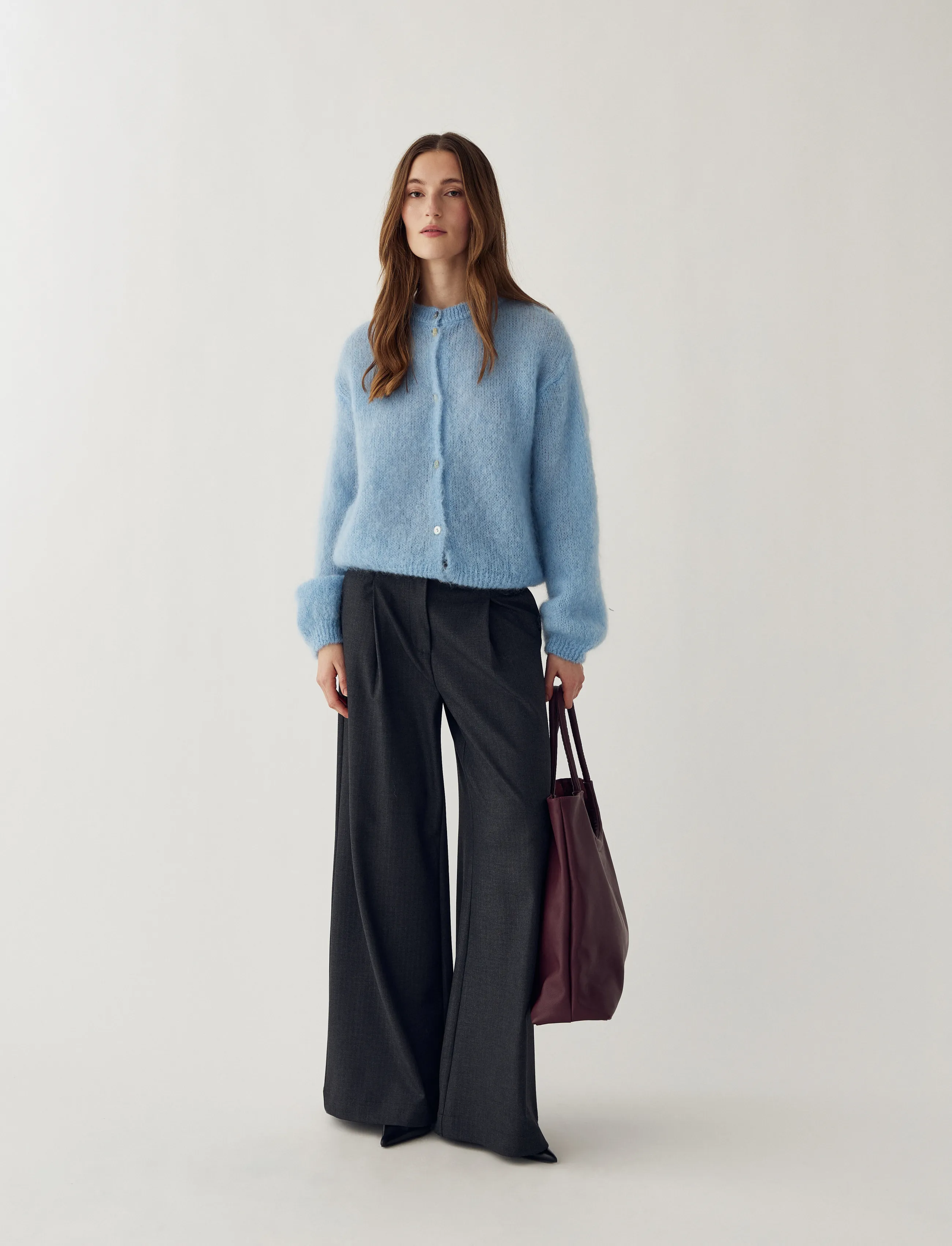 Noella - N-Kae Mohair Cardigan - cardigans - baby blue - 2