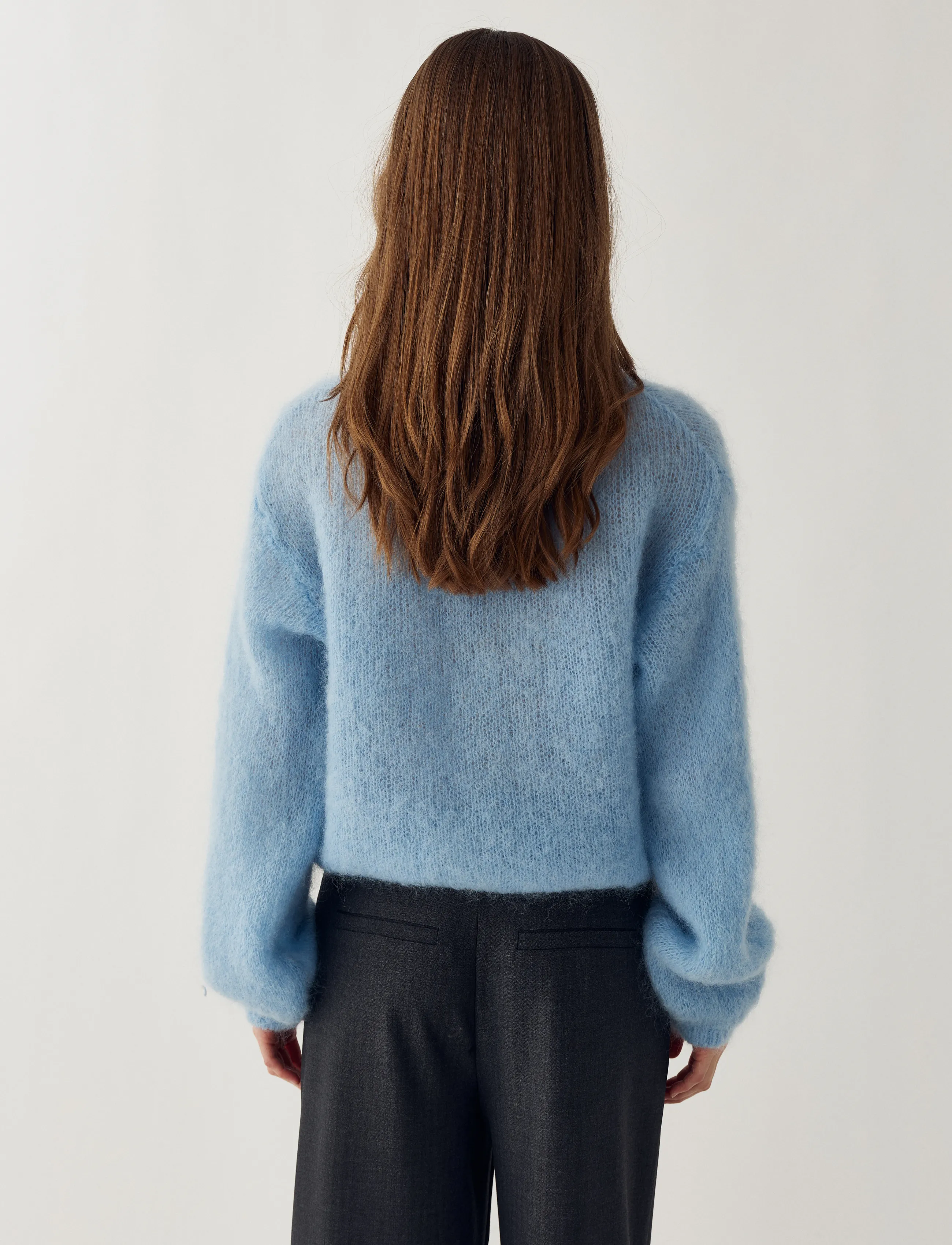Noella - N-Kae Mohair Cardigan - cardigans - baby blue - 4