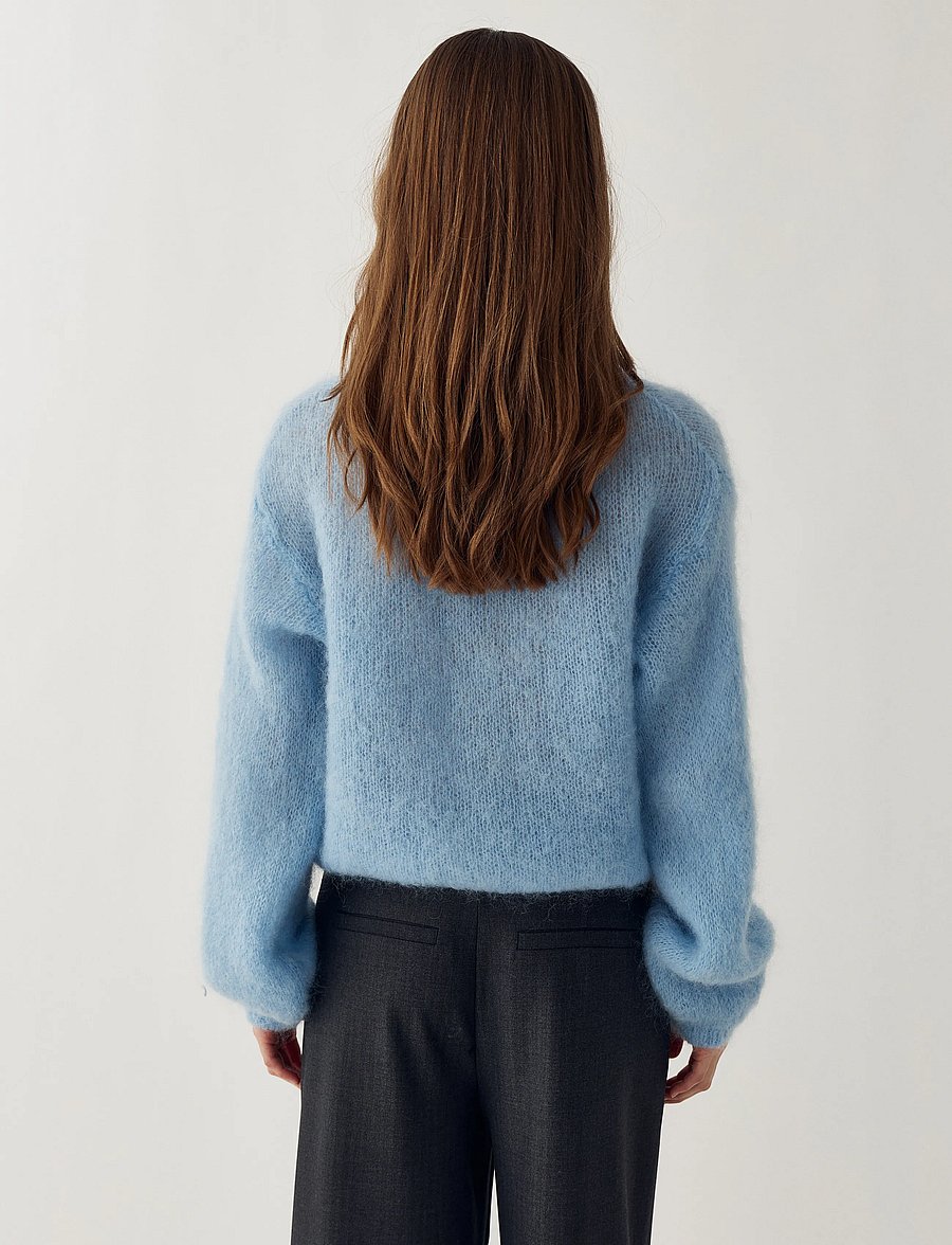 Noella - N-Kae Mohair Cardigan - cardigans - baby blue - 4
