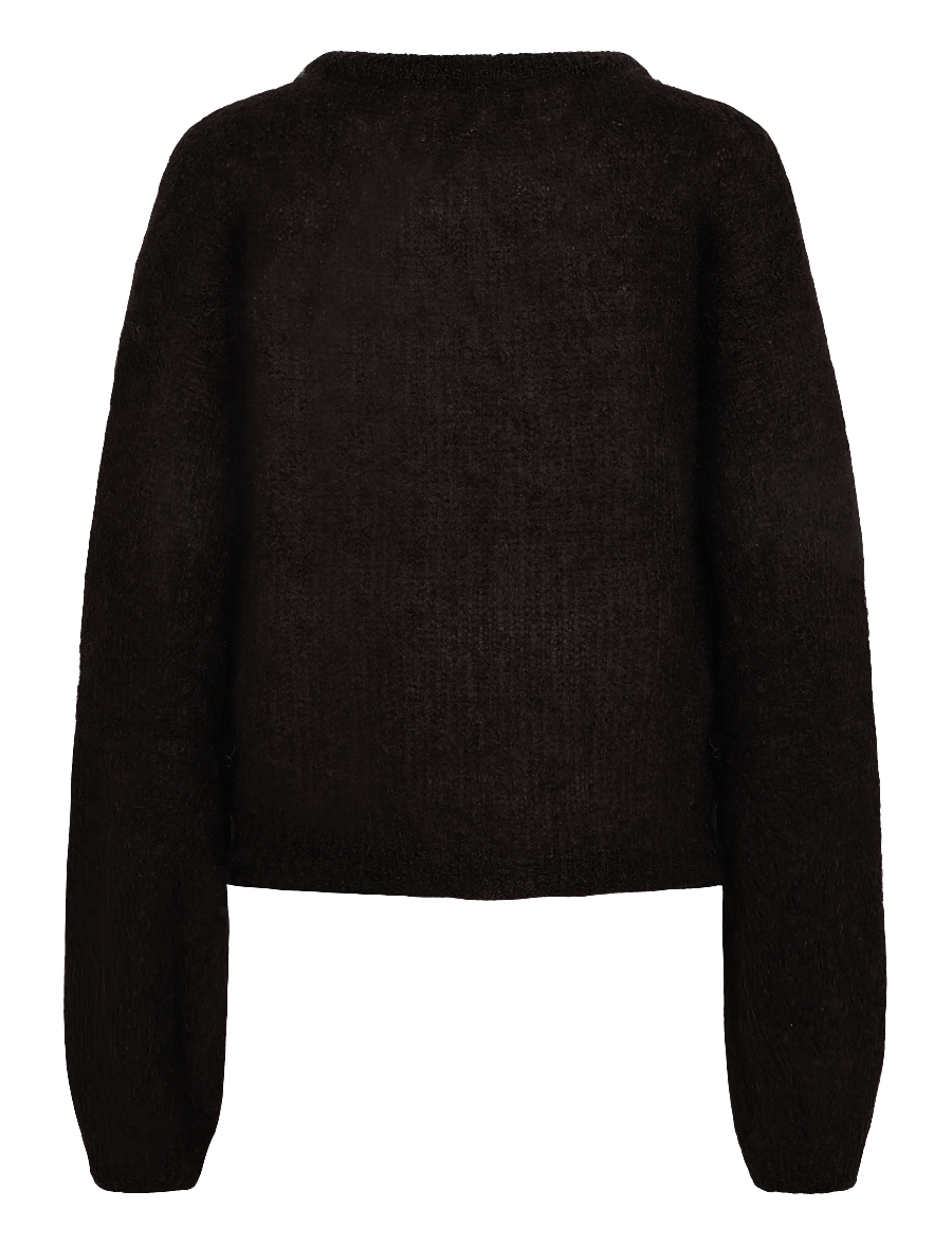 Noella - N-Kae Mohair Cardigan - kardiganid - dark brown chocolate - 2