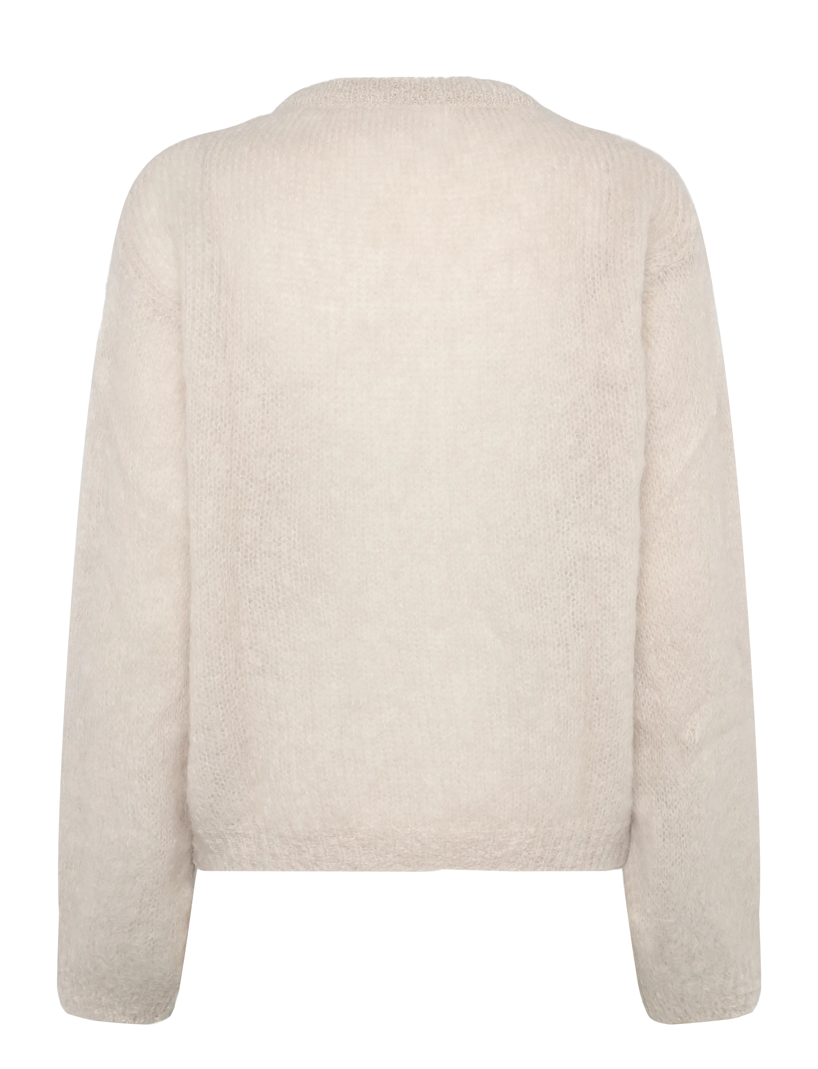 Noella - N-Kae Mohair Cardigan - koftor - oyster - 2