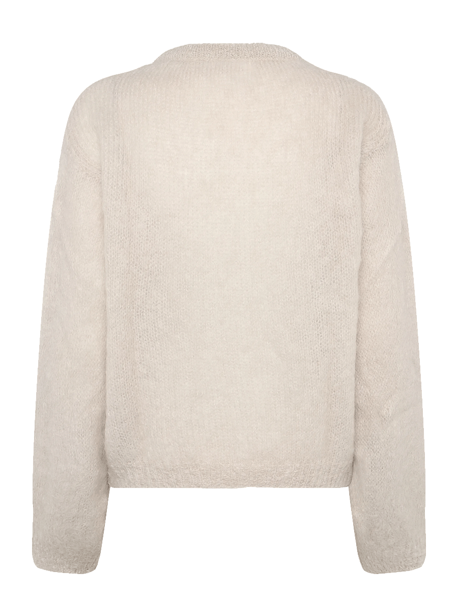 Noella - N-Kae Mohair Cardigan - koftor - oyster - 2