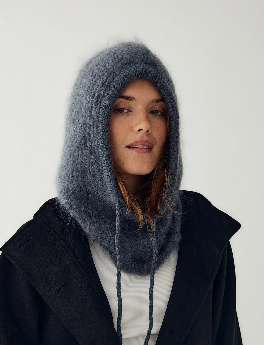 Noella - N-Merle Knit Balaclava - sturmhauben - medium grey melange - 0