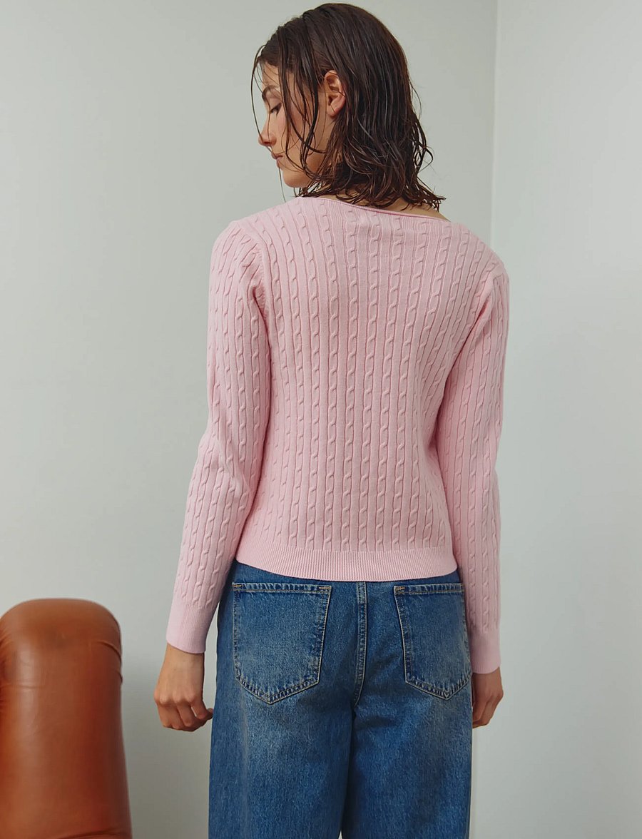 Noella - N-Laliah Knit Cardigan - strickjacken - baby pink - 3