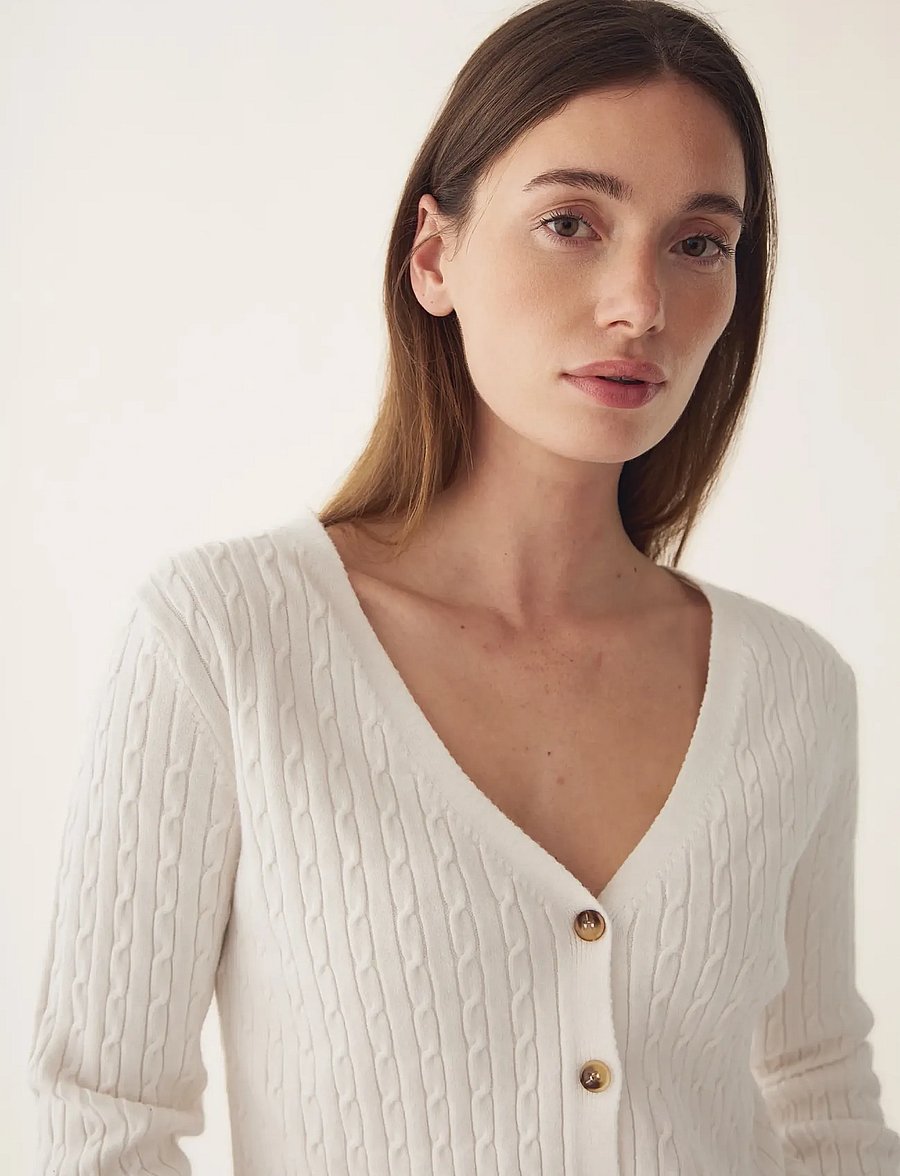 Noella - N-Laliah Knit Cardigan - strickjacken - ivory - 4