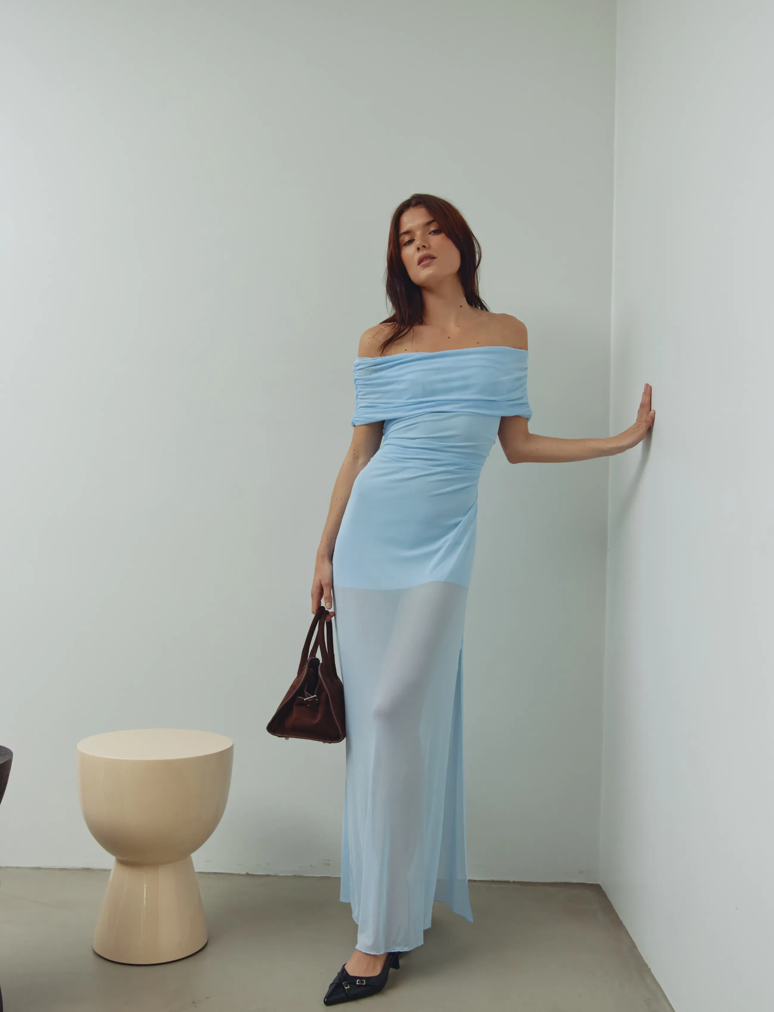 Noella N-Melani Dress - Maksikleidid - AIR BLUE / blue