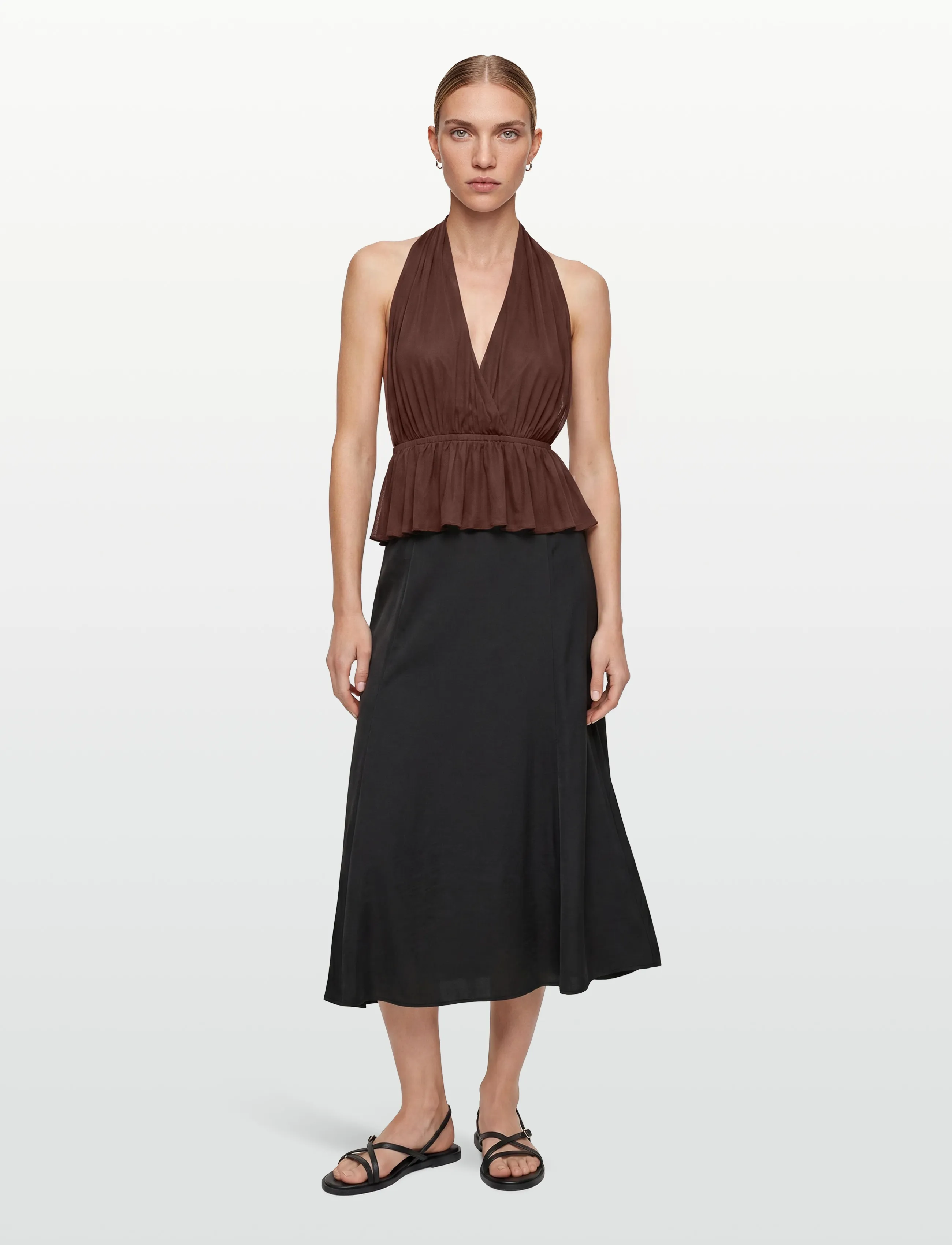 Noella N-Melodie Top - Īsi topi - TAWNY BROWN / brown
