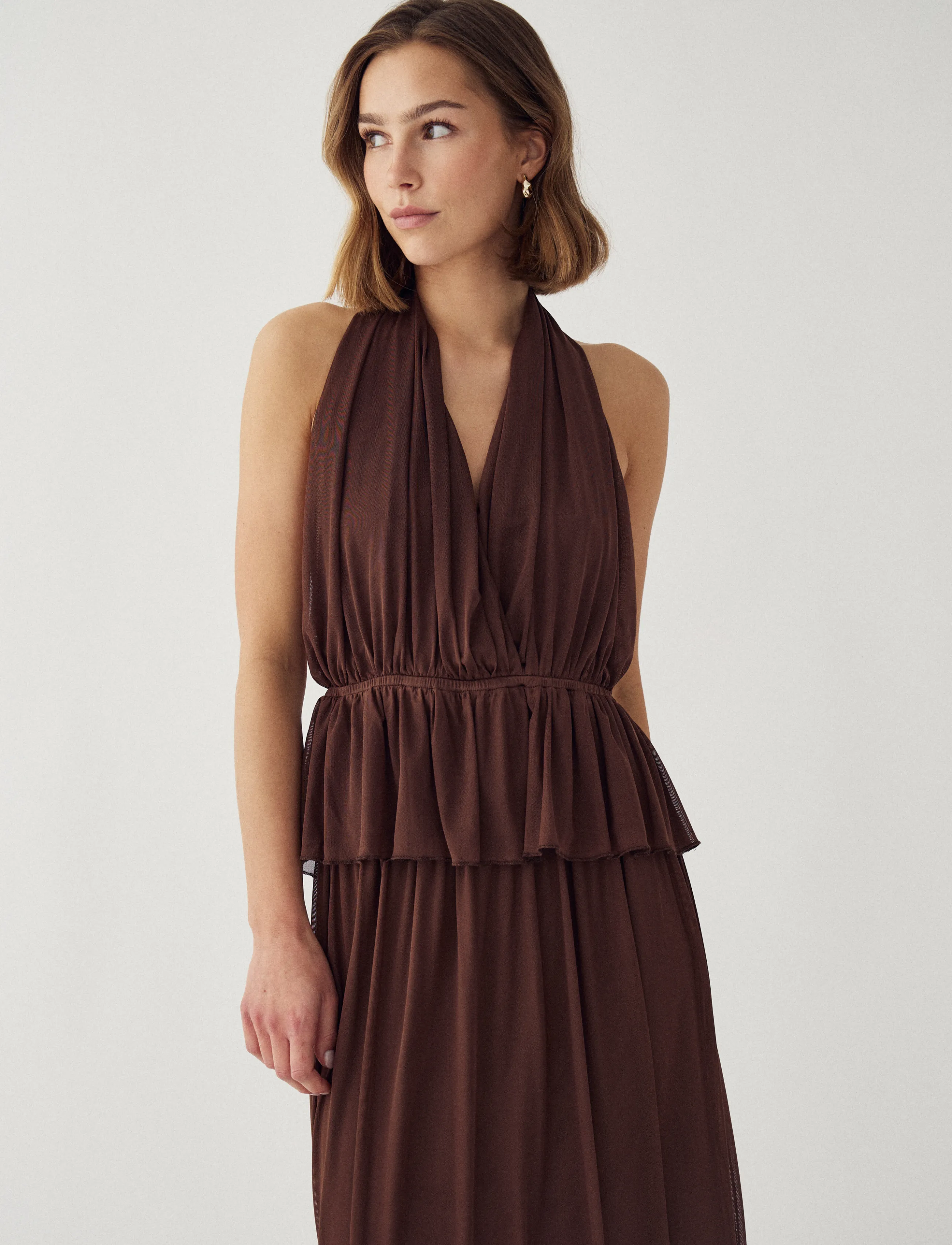 Noella N-Melodie Top - Varrukateta pluusid - TAWNY BROWN / brown
