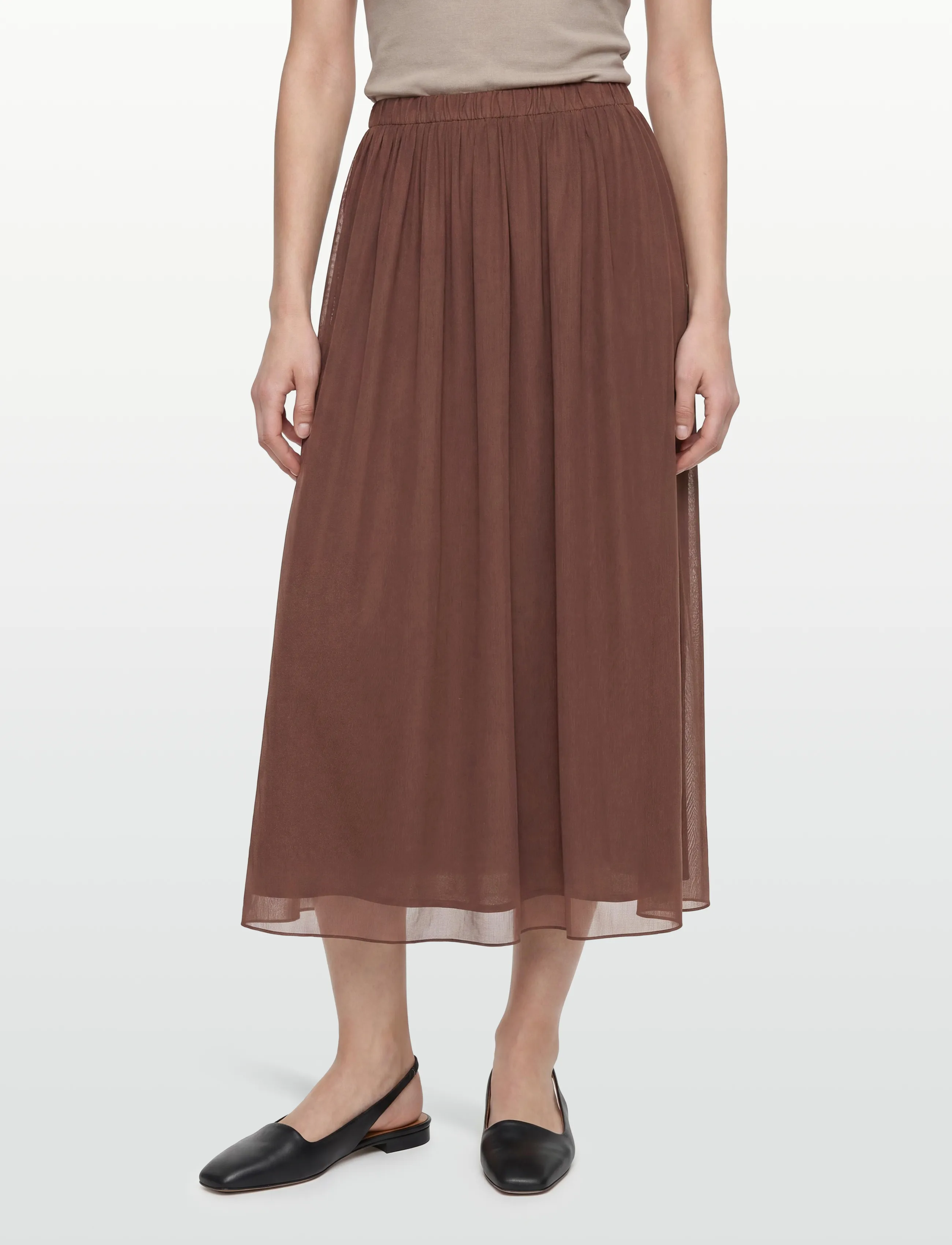 Noella - N-Madyson Skirt - maksiseelikud - tawny brown - 3