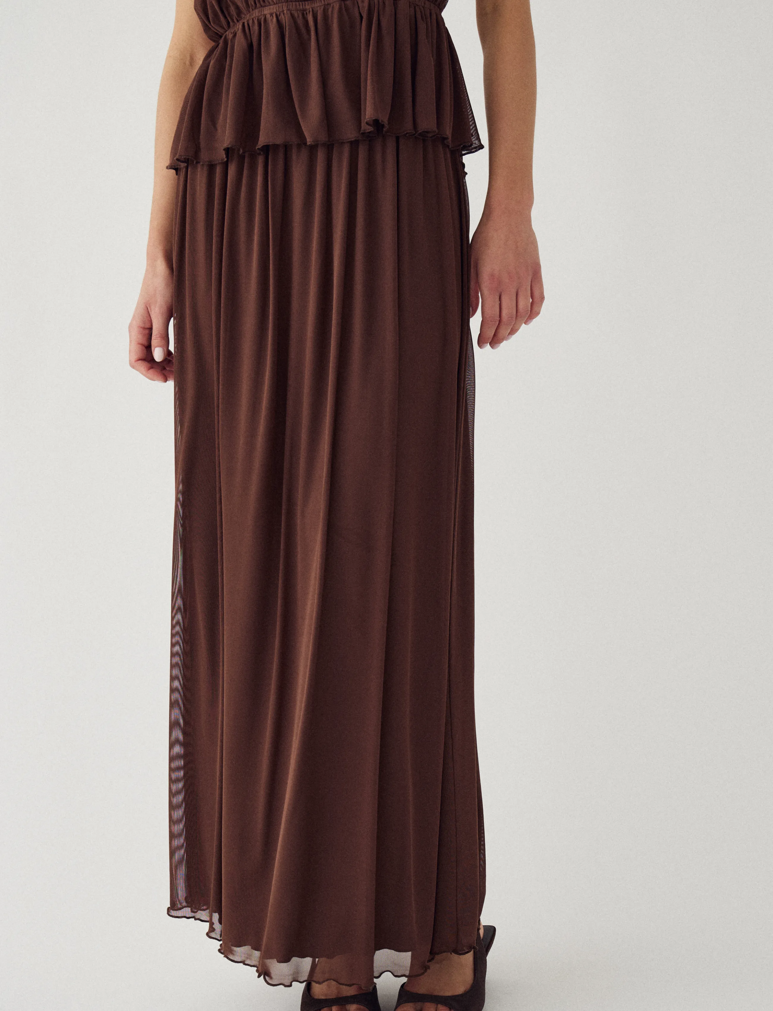 Noella - N-Madyson Skirt - maxi pils - tawny brown - 2