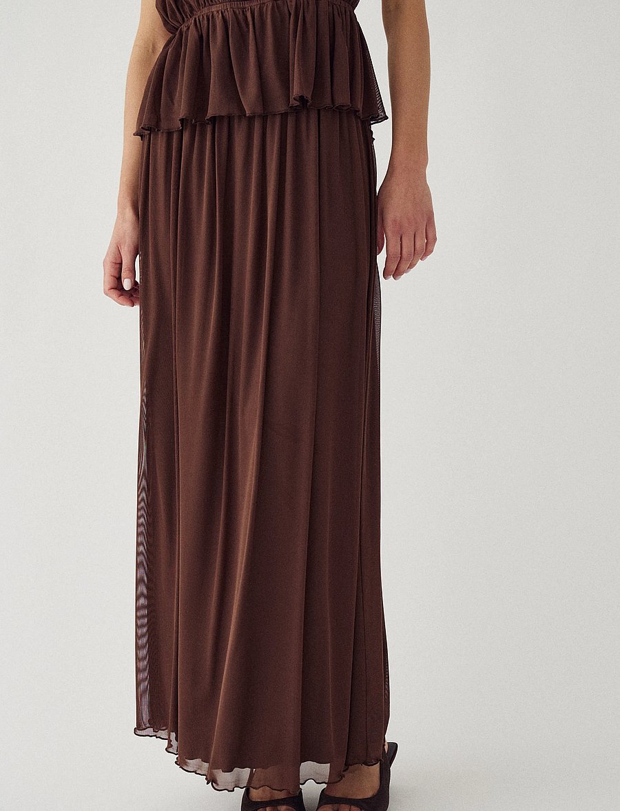 Noella - N-Madyson Skirt - maxi röcke - tawny brown - 4