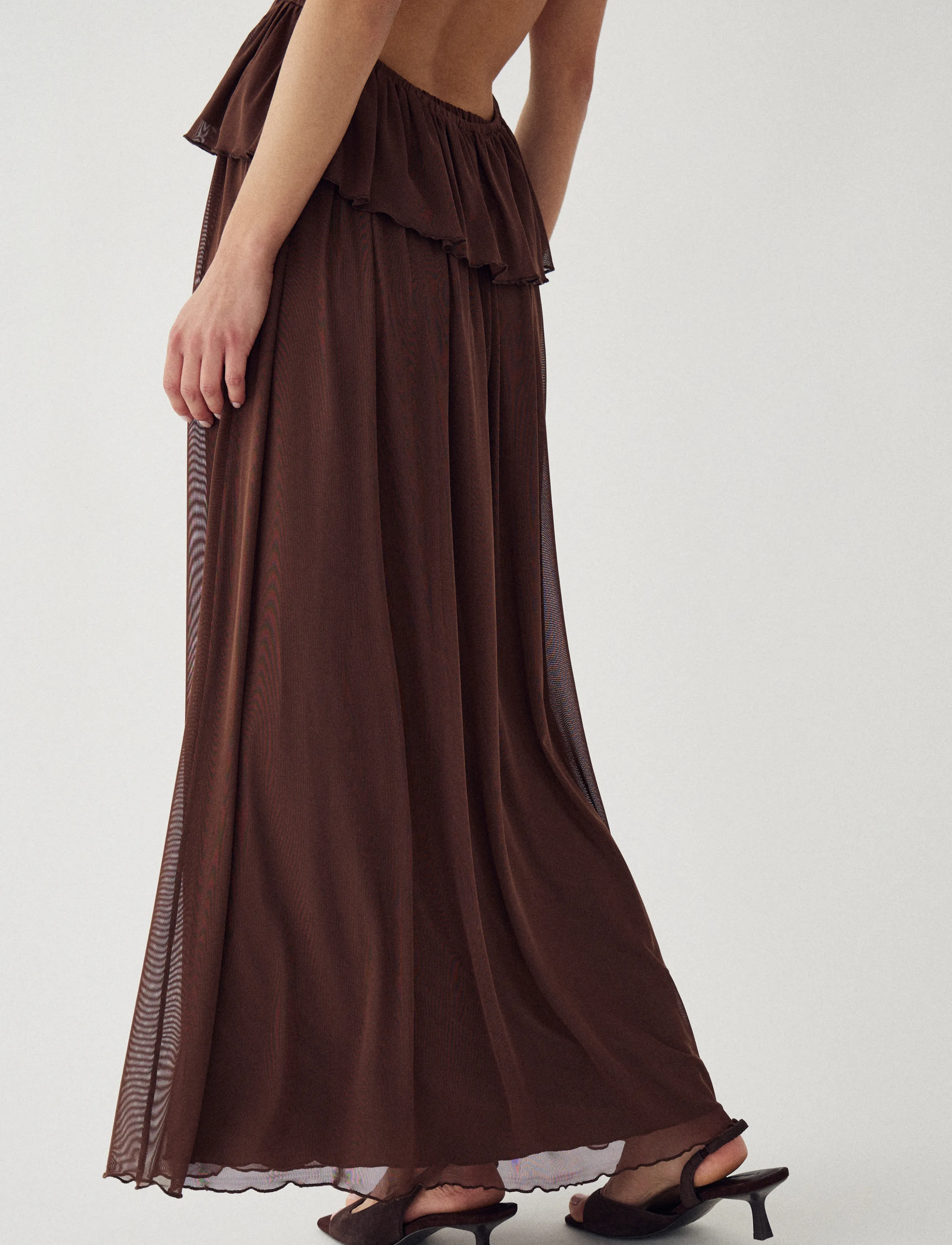 Noella - N-Madyson Skirt - maxi pils - tawny brown - 3