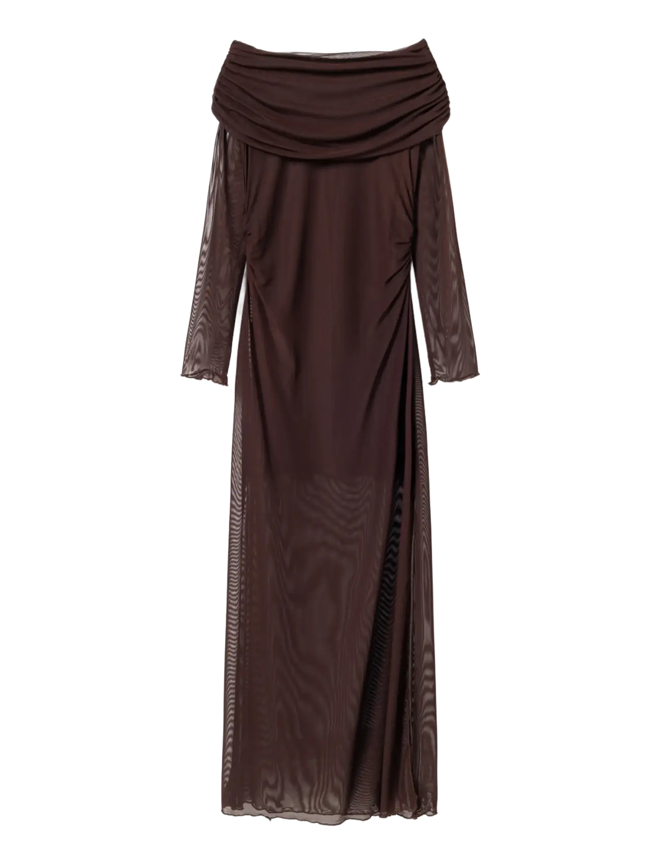 Noella - N-Melani LS Dress - maxi dresses - dark chocolate - 1