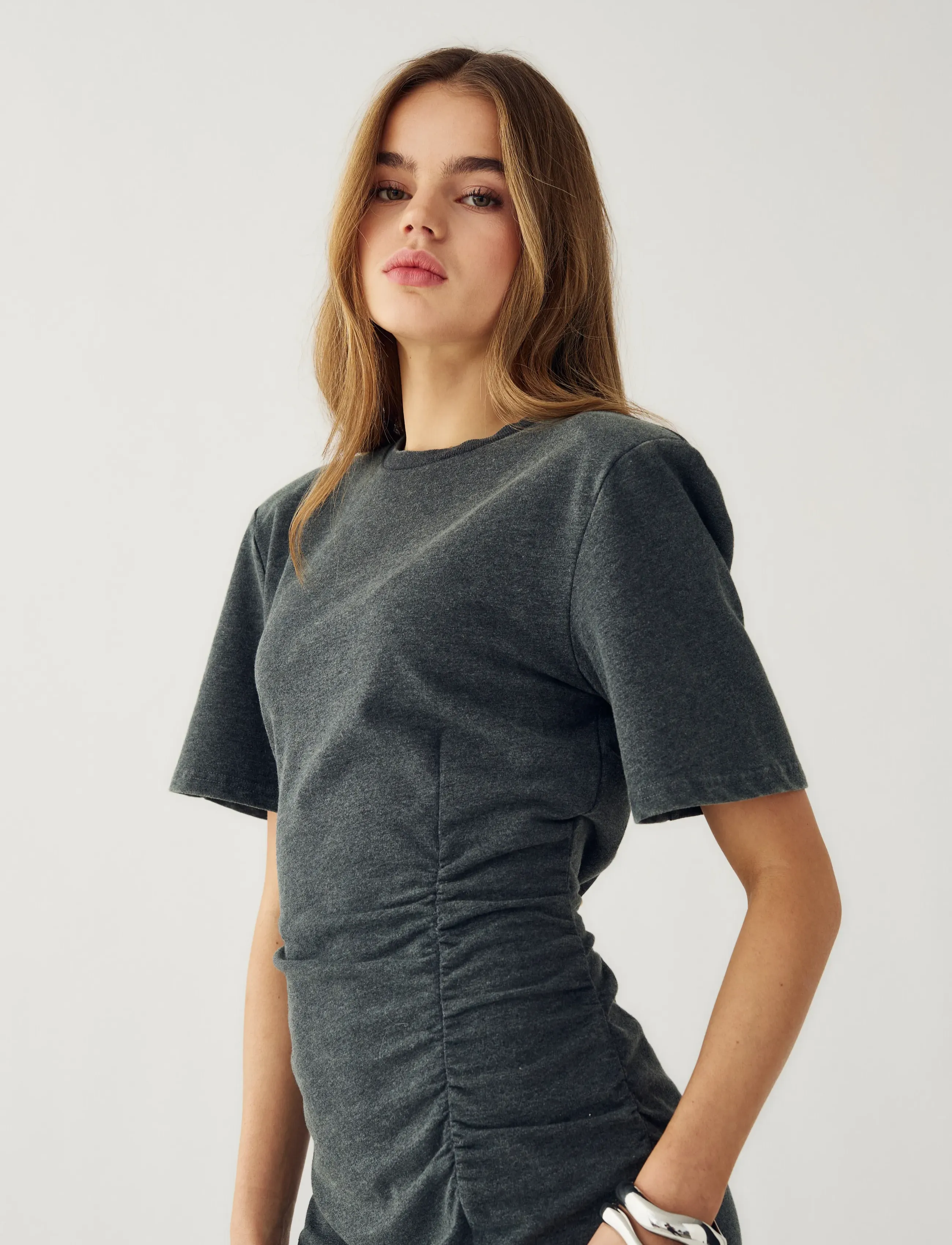 Noella - N-Kiunna Dress - t-särkkleidid - grey wash - 3