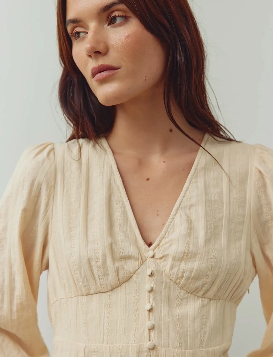 Noella - N-Liletta Dress - sommerkleider - ivory - 0