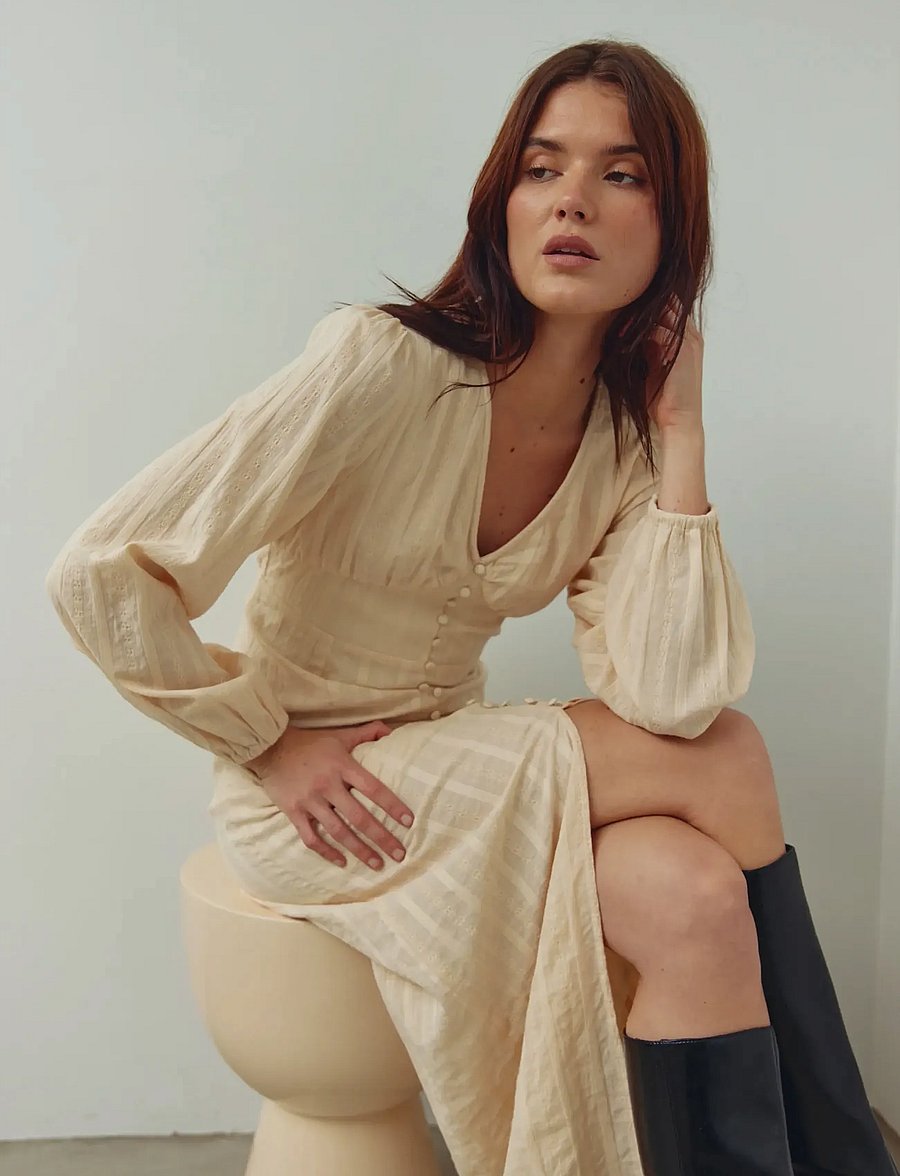Noella - N-Liletta Dress - sommerkleider - ivory - 3