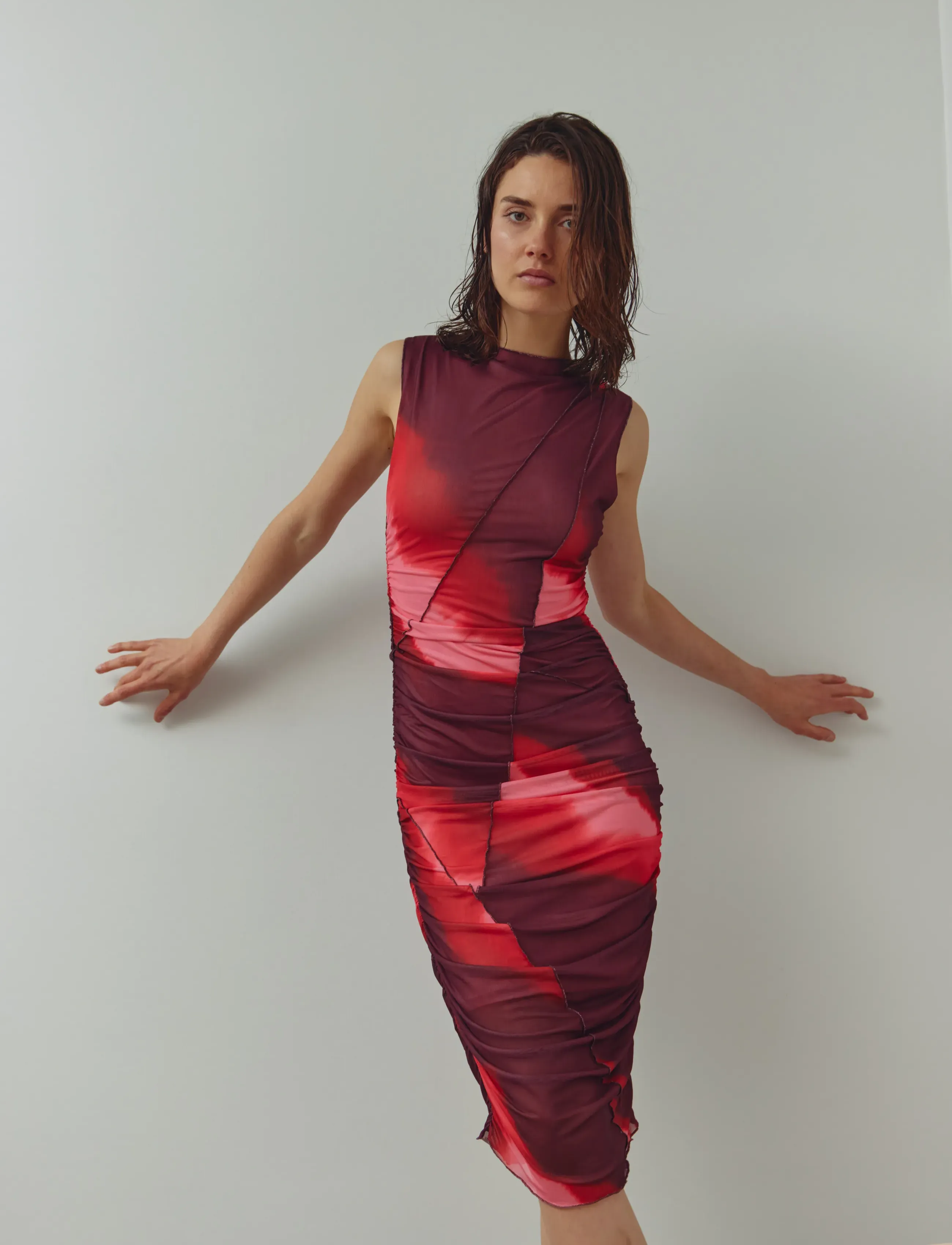 Noella N-Sutton Dress, XS, Dresses, Rot - Knee-length & Midi, Frauen