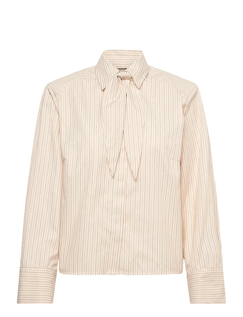 Noella - N-Myra Shirt - langærmede skjorter - donnie cream stripe - 1