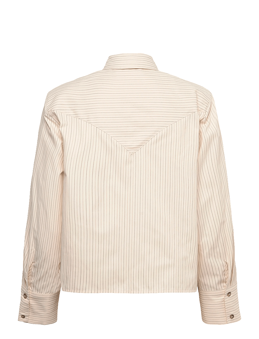 Noella - N-Myra Shirt - langærmede skjorter - donnie cream stripe - 2
