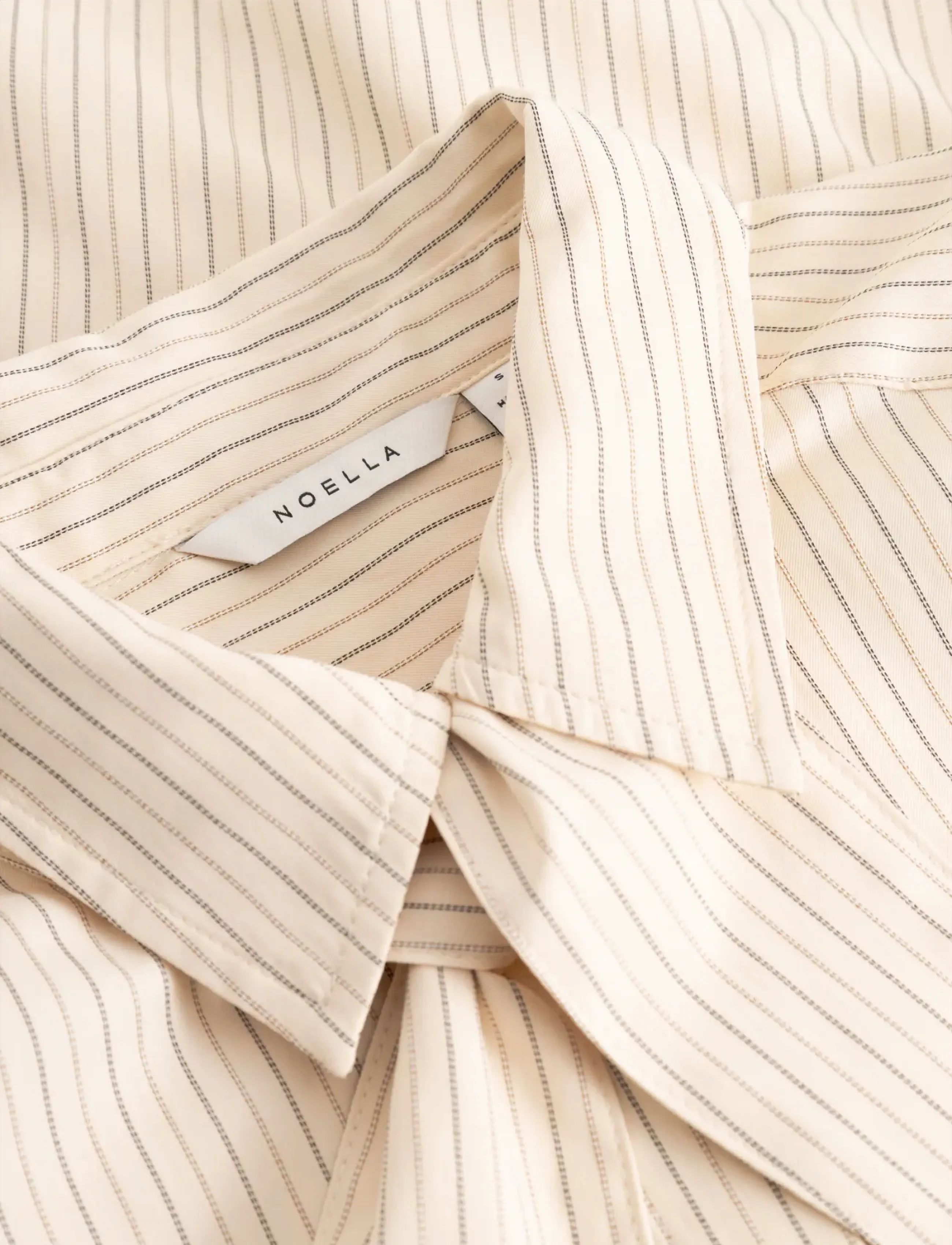 Noella - N-Myra Shirt - langerma skyrtur - donnie cream stripe - 3