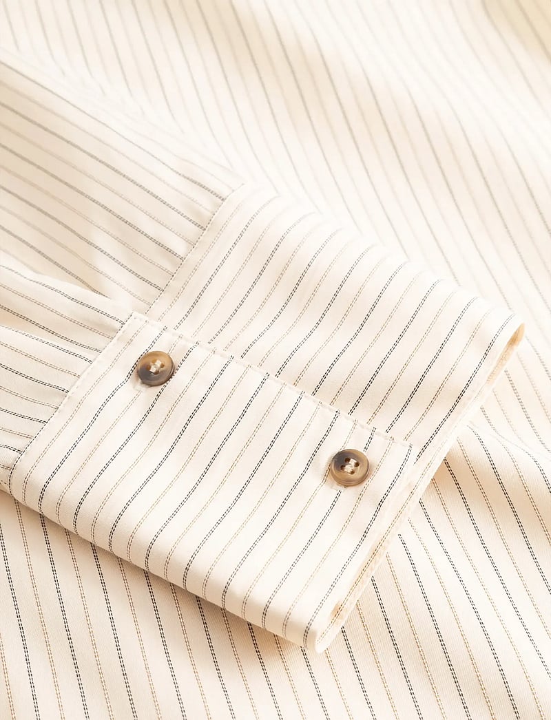 Noella - N-Myra Shirt - langærmede skjorter - donnie cream stripe - 4